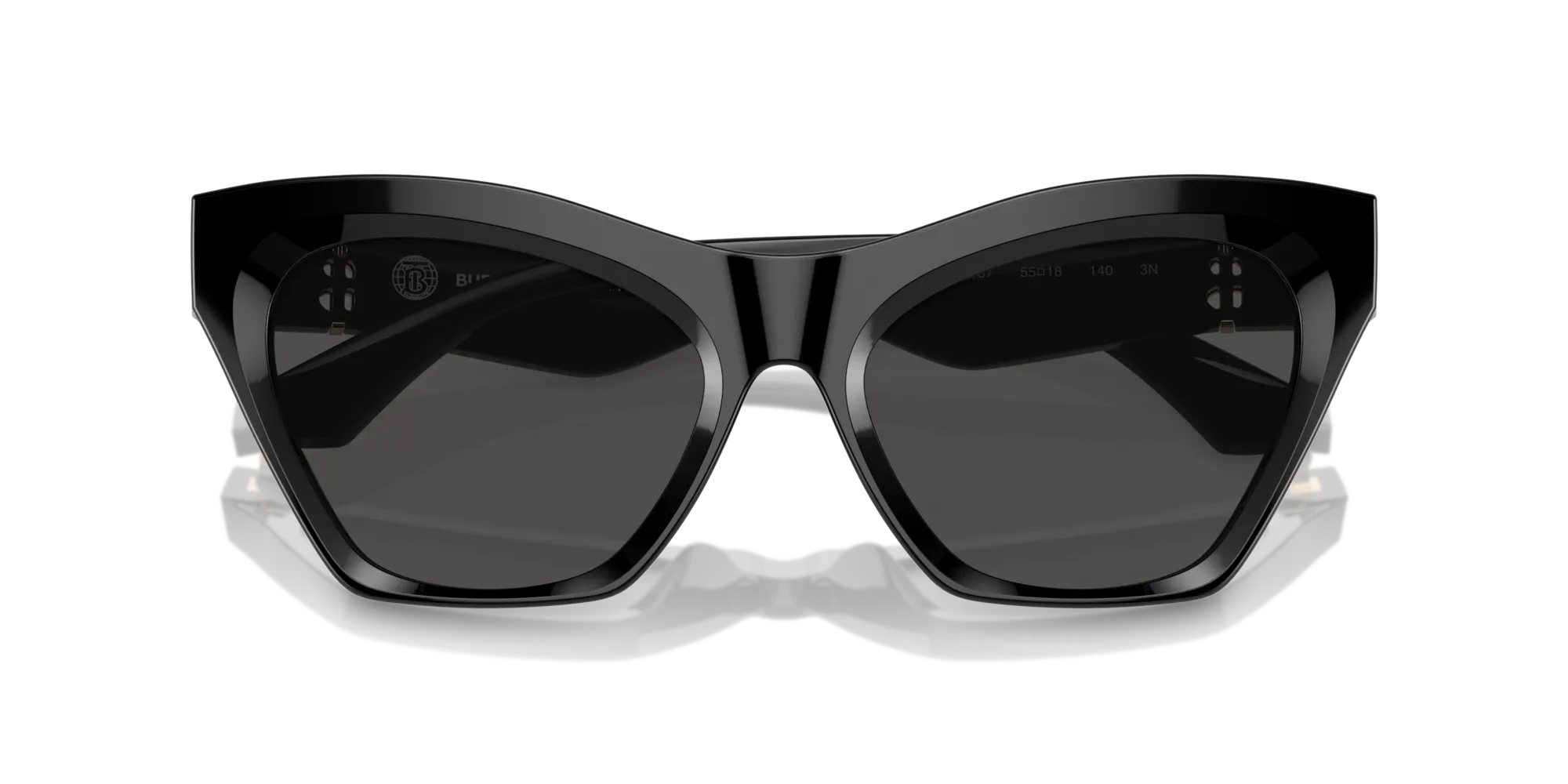 Burberry BE4420U 300187 Occhiali da sole Acetato Nero Grigio Cat Eye Normale - immagine 2