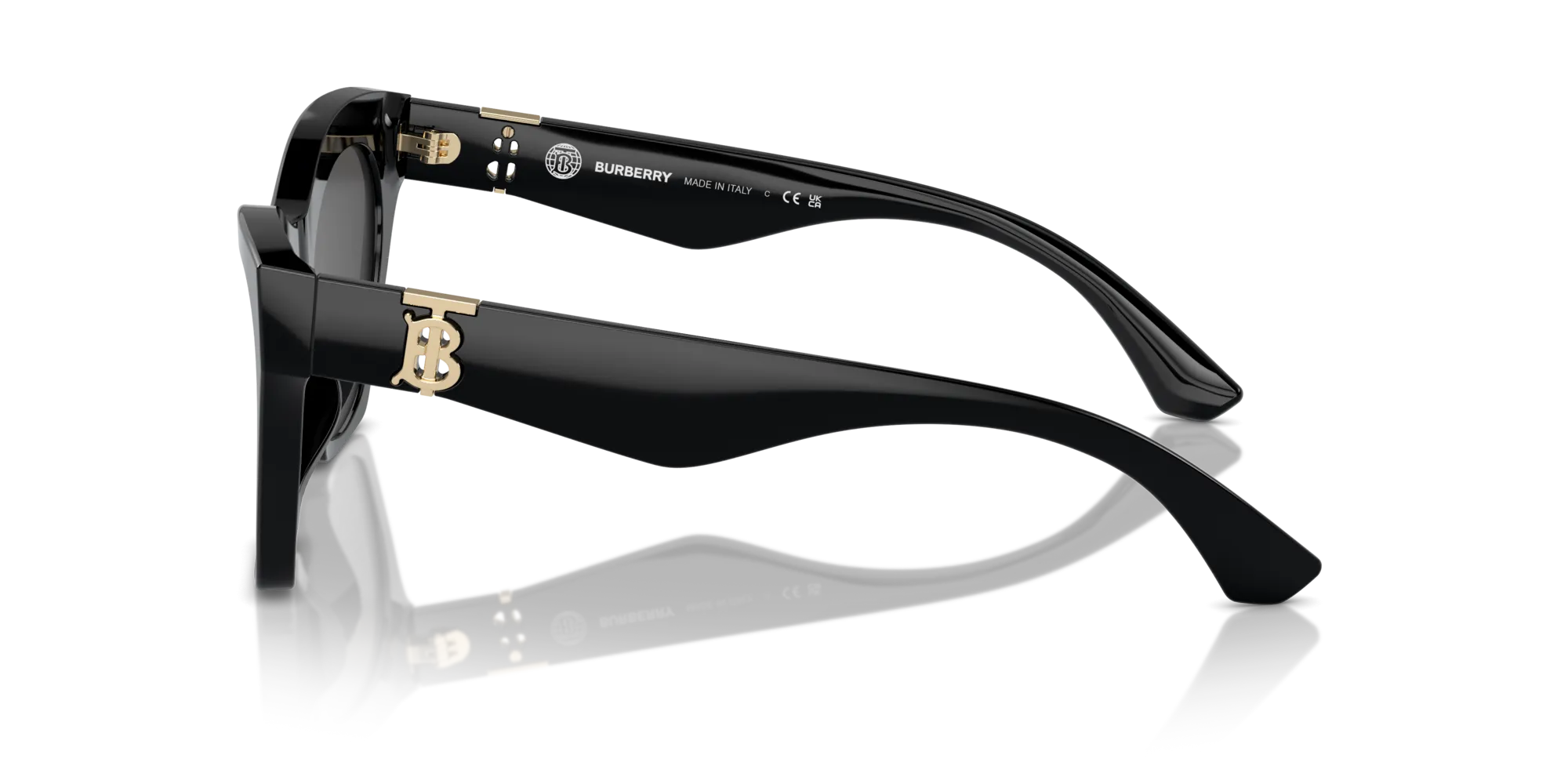 Burberry BE4420U 300187 Occhiali da sole Acetato Nero Grigio Cat Eye Normale - immagine 4