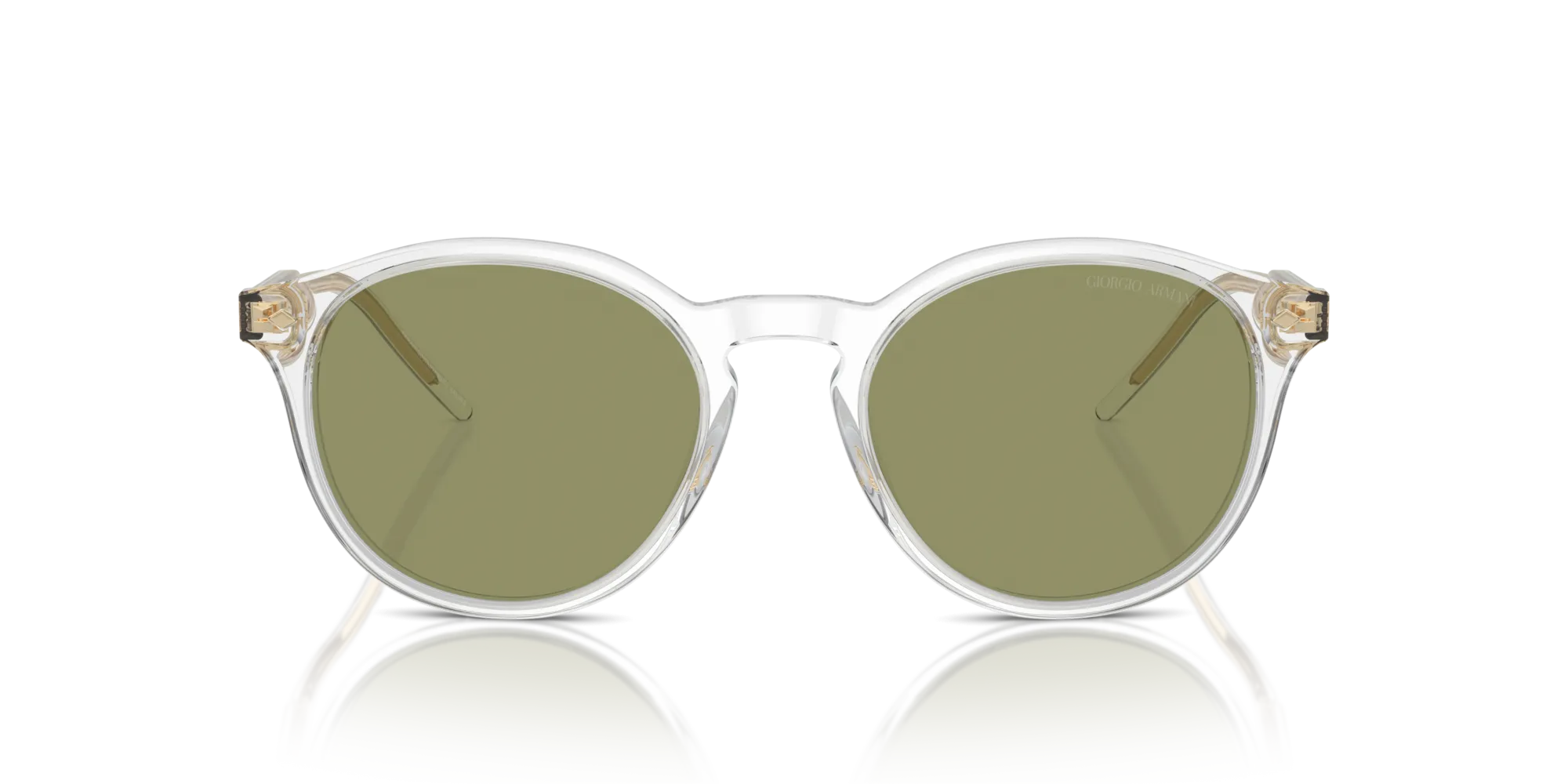 Giorgio Armani AR8211 607514 Occhiali da sole Acetato Trasparente Verde Pantos Normale Antiriflesso - immagine 3
