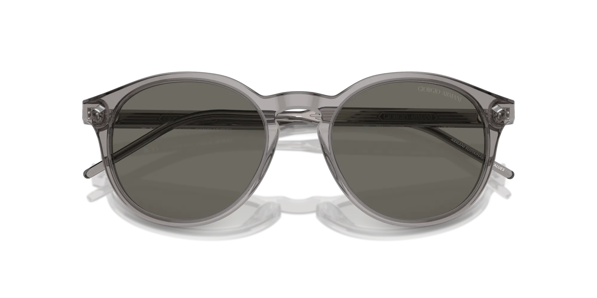 Giorgio Armani AR8211 6070R5 Occhiali da sole Acetato Grigio Grigio Pantos Normale - immagine 2