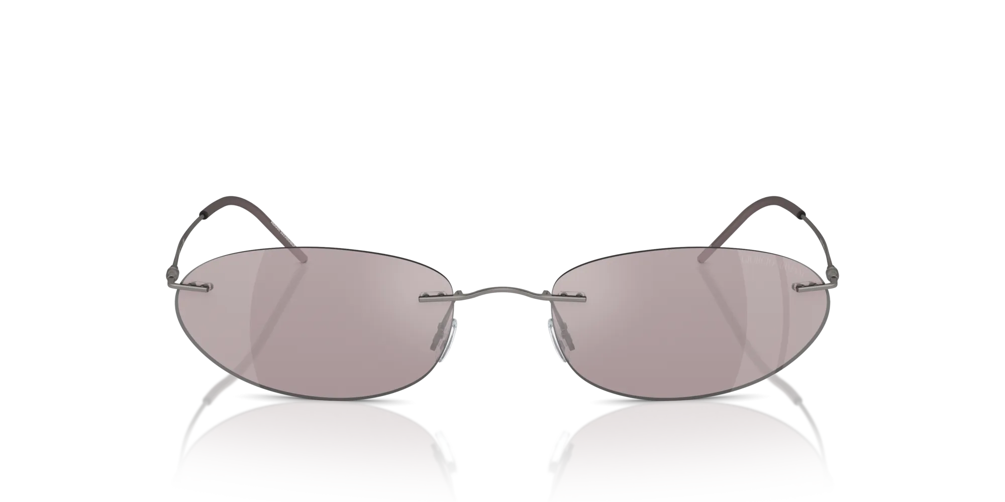Giorgio Armani AR1508M 3003AK Occhiali da sole Metallo Grigio Viola Rotonda Normale Flash - immagine 3