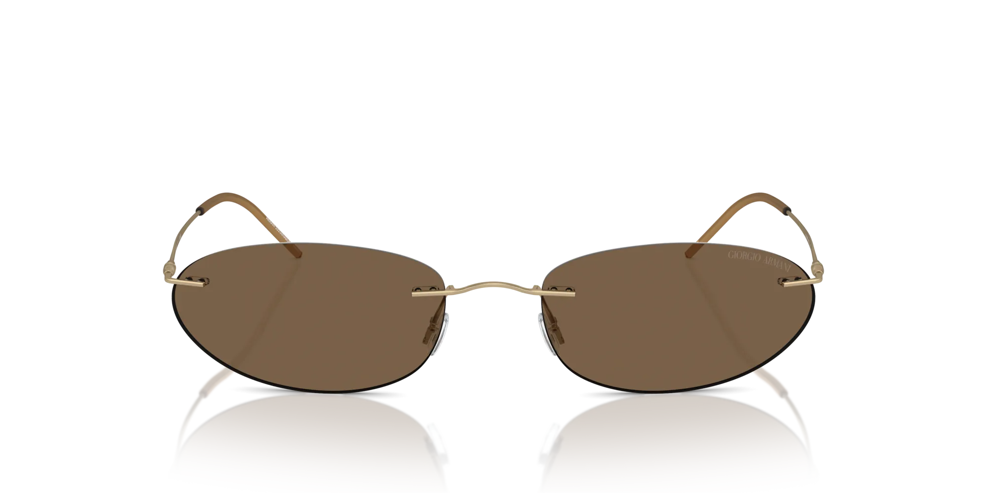 Giorgio Armani AR1508M 300273 Occhiali da sole Metallo Oro Marrone Rotonda Normale - immagine 3