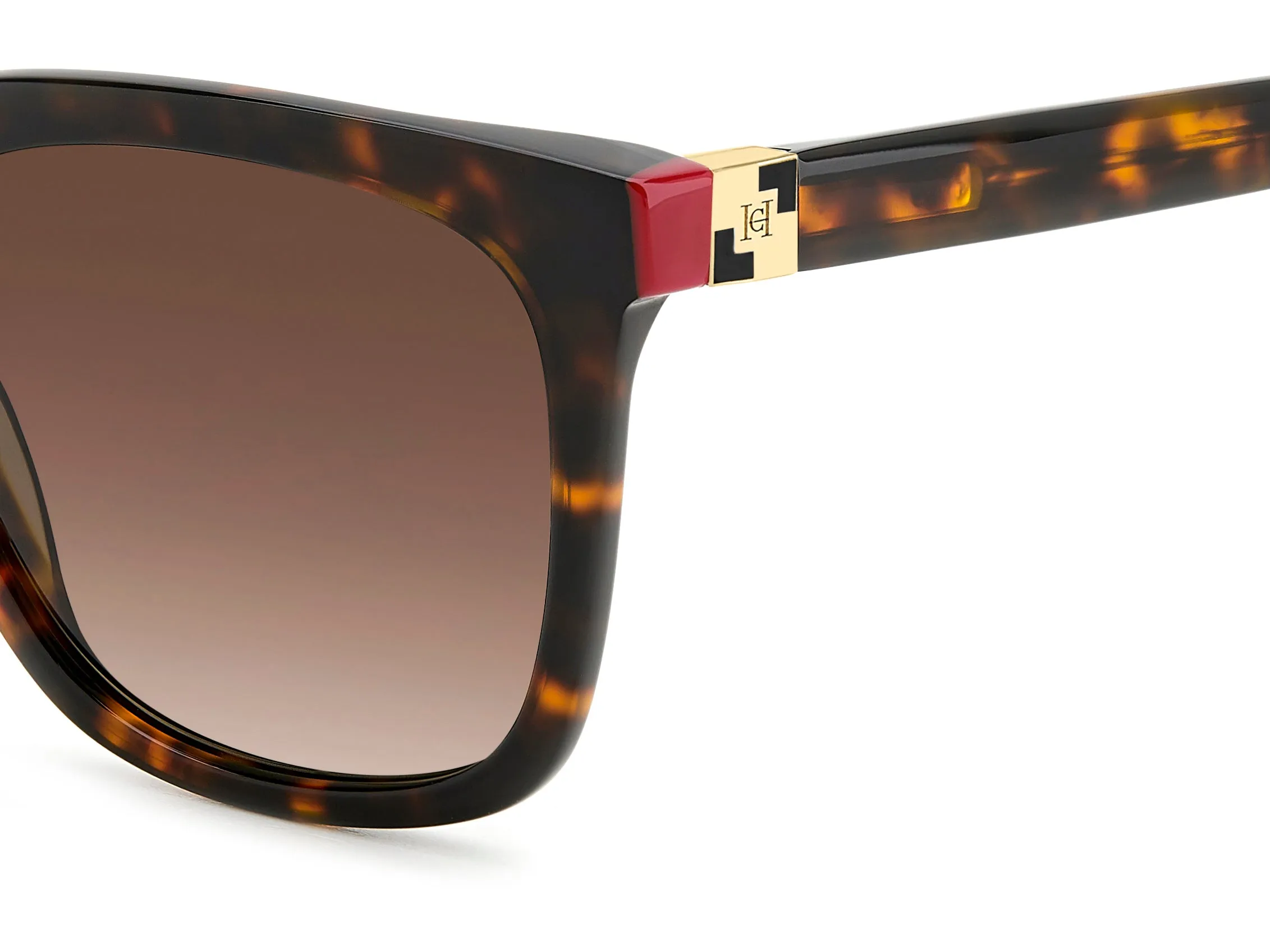 Carolina Herrera HER 0236/S O63/HA Occhiali da sole Acetato Havana Marrone Squadrata Sfumato - immagine 3