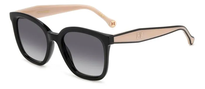 Carolina Herrera HER 0225/G/S 3H2/9O Occhiali da sole Acetato Nero Grigio Squadrata Sfumato - immagine 1