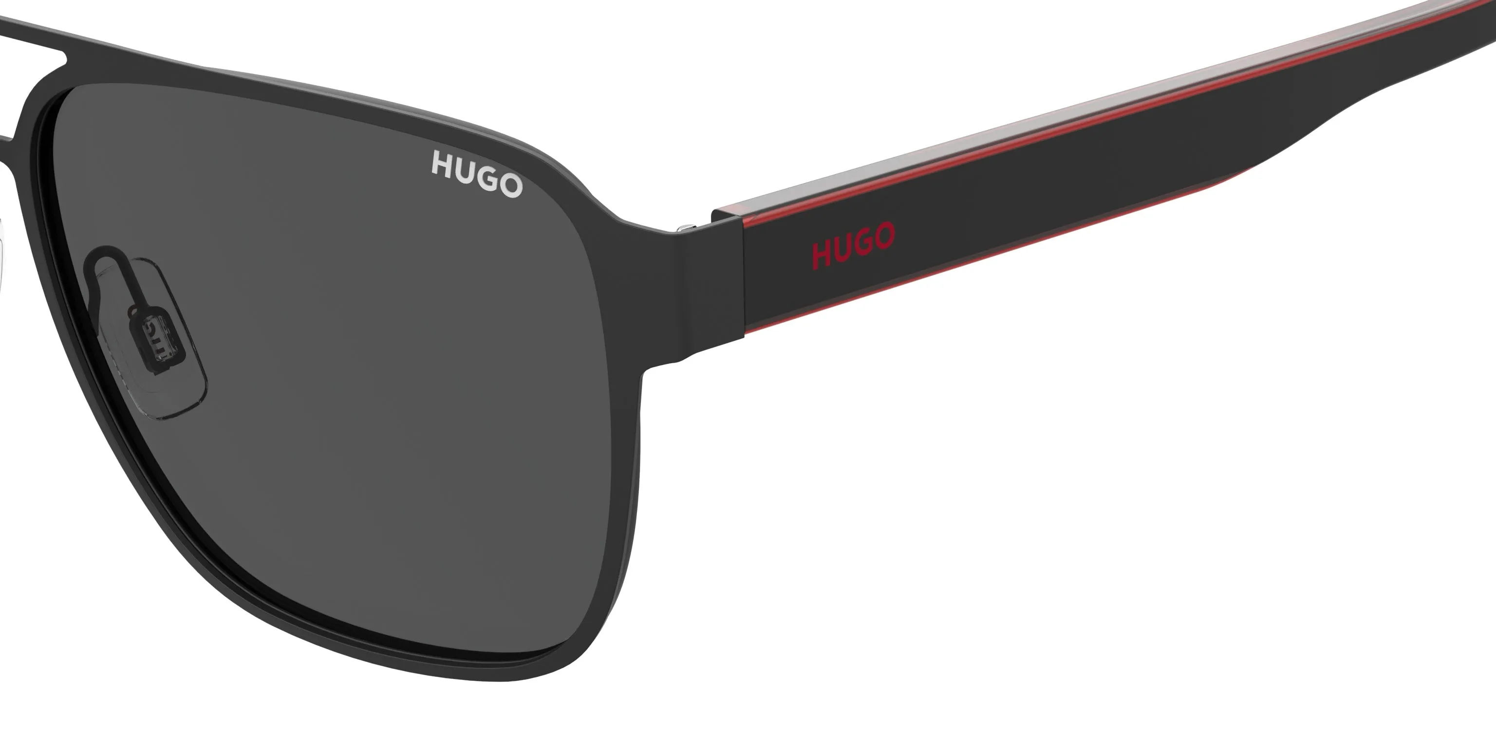 Hugo Boss HG 1298/S OIT/IR Occhiali da sole Acciaio Nero Grigio Pilot - immagine 3