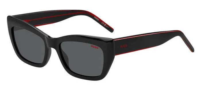 Hugo Boss HG 1301/S OIT/IR Occhiali da sole Bio-acetato Nero Grigio Cat Eye - immagine 1