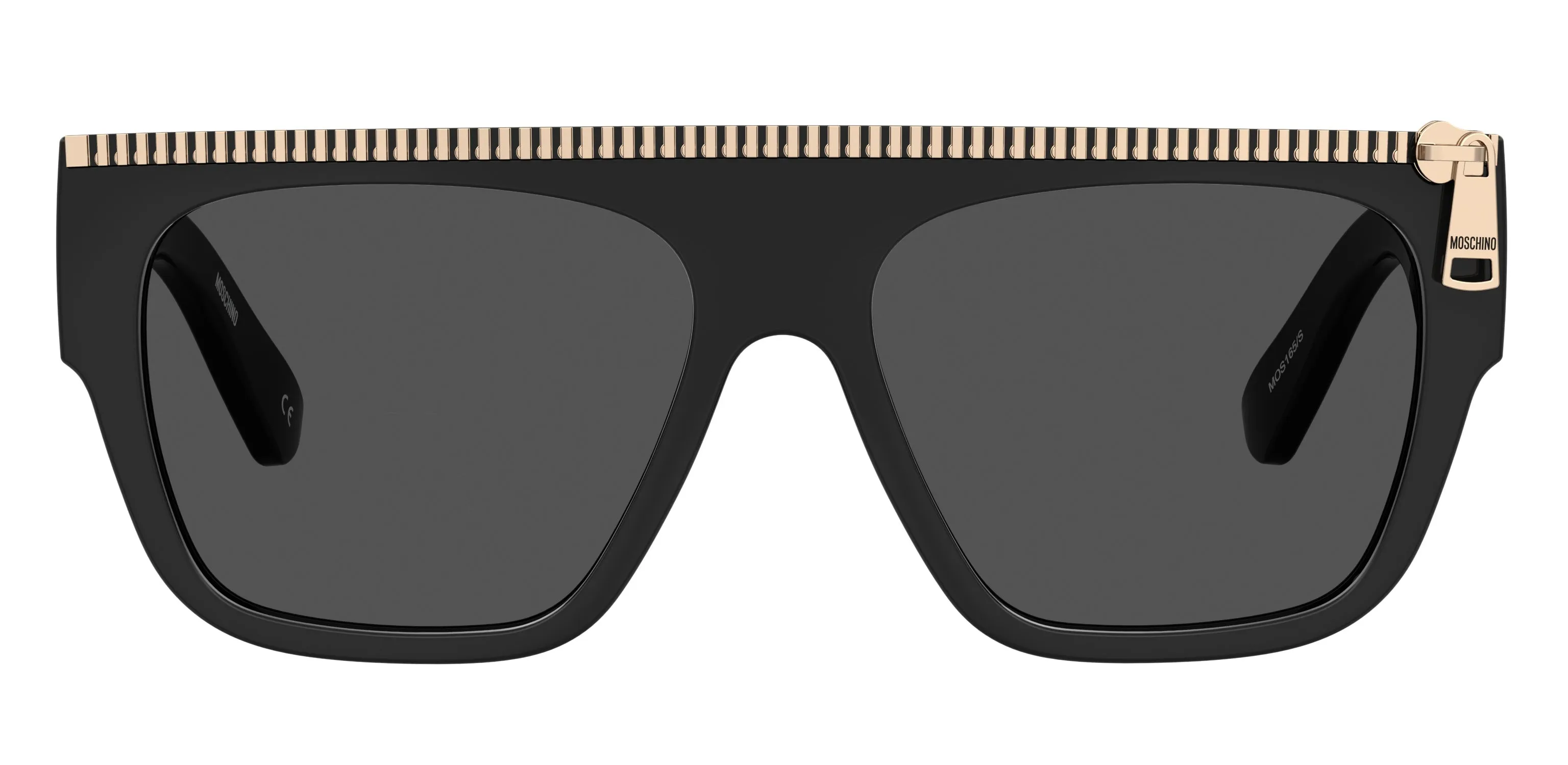 Moschino MOS165/S 807/IR Occhiali da sole Acetato Nero Grigio Squadrata - immagine 2