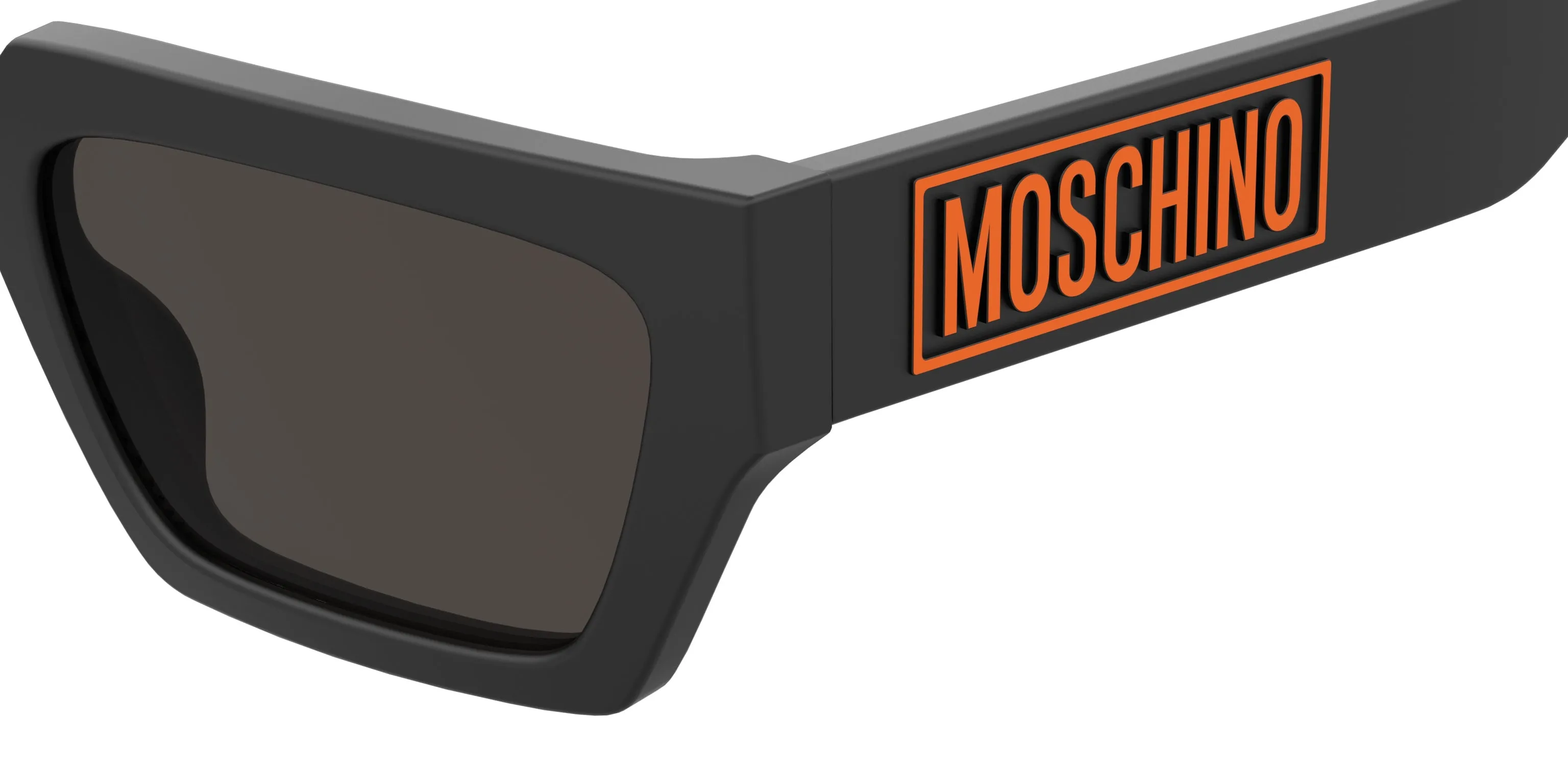 Moschino MOS166/S 003/IR Occhiali da sole Acetato Nero-opaco Grigio Squadrata - immagine 3
