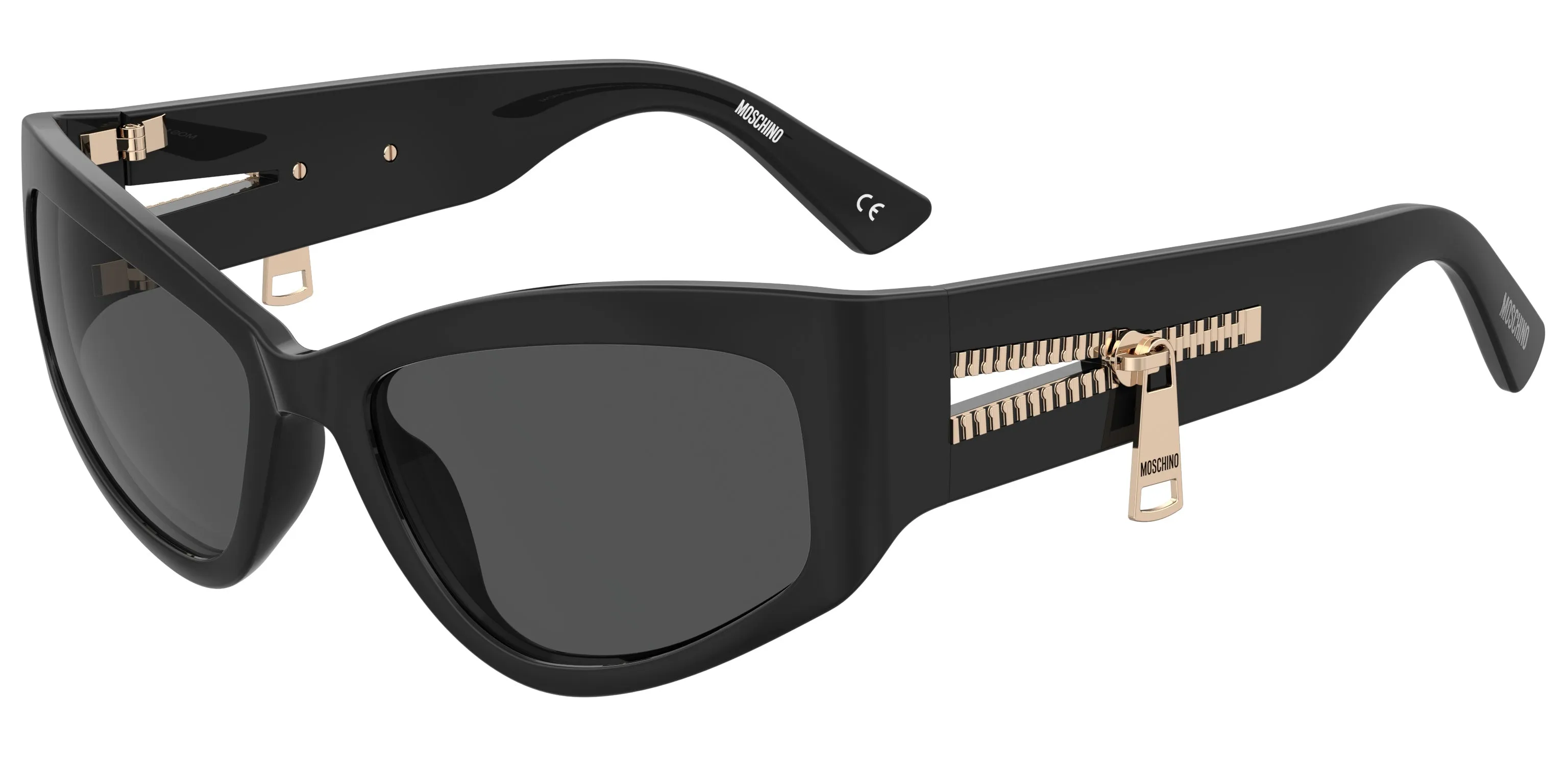 Moschino MOS158/S 807/IR Occhiali da sole Acetato Nero Grigio Farfalla - immagine 1