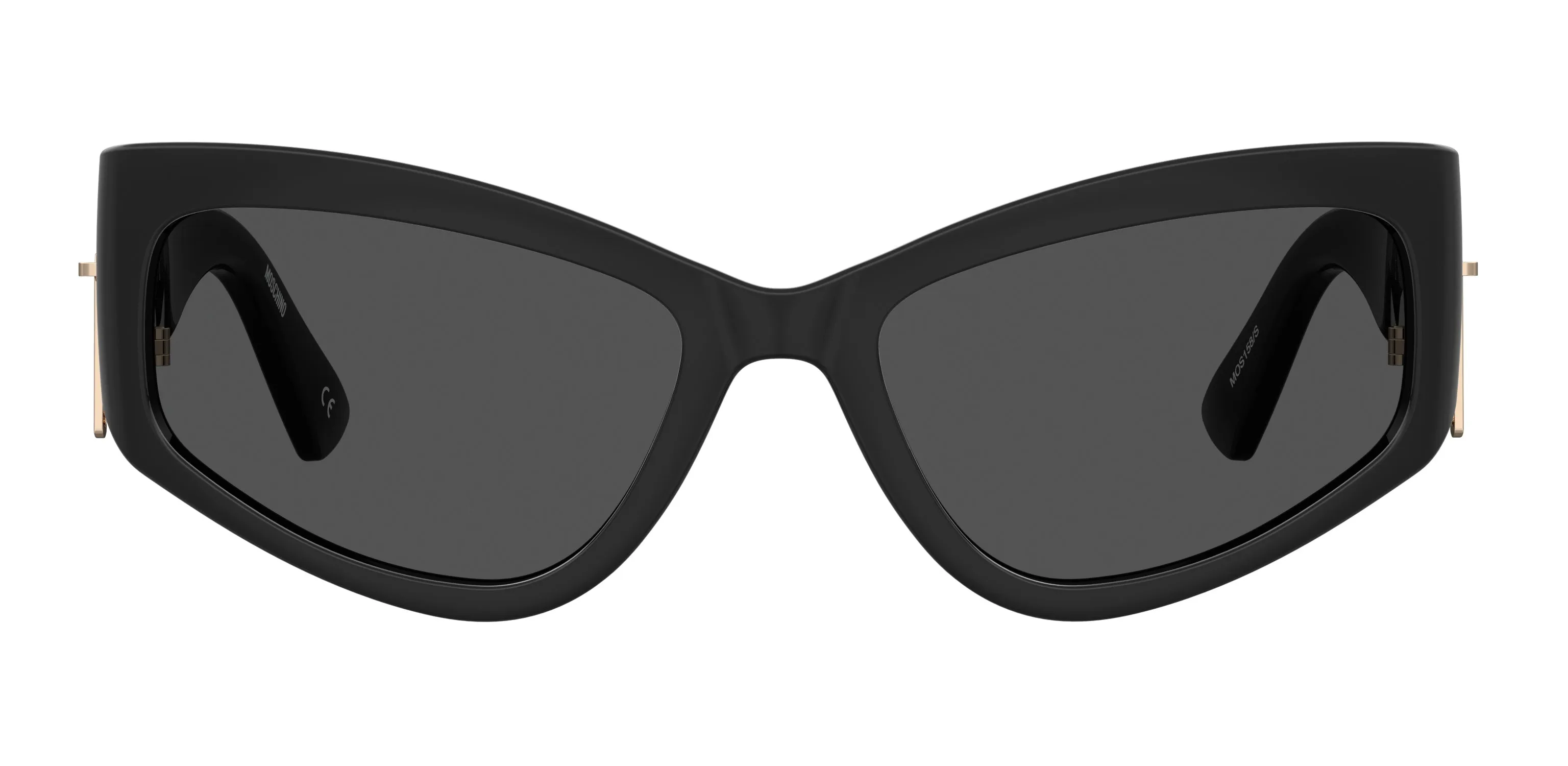 Moschino MOS158/S 807/IR Occhiali da sole Acetato Nero Grigio Farfalla - immagine 2