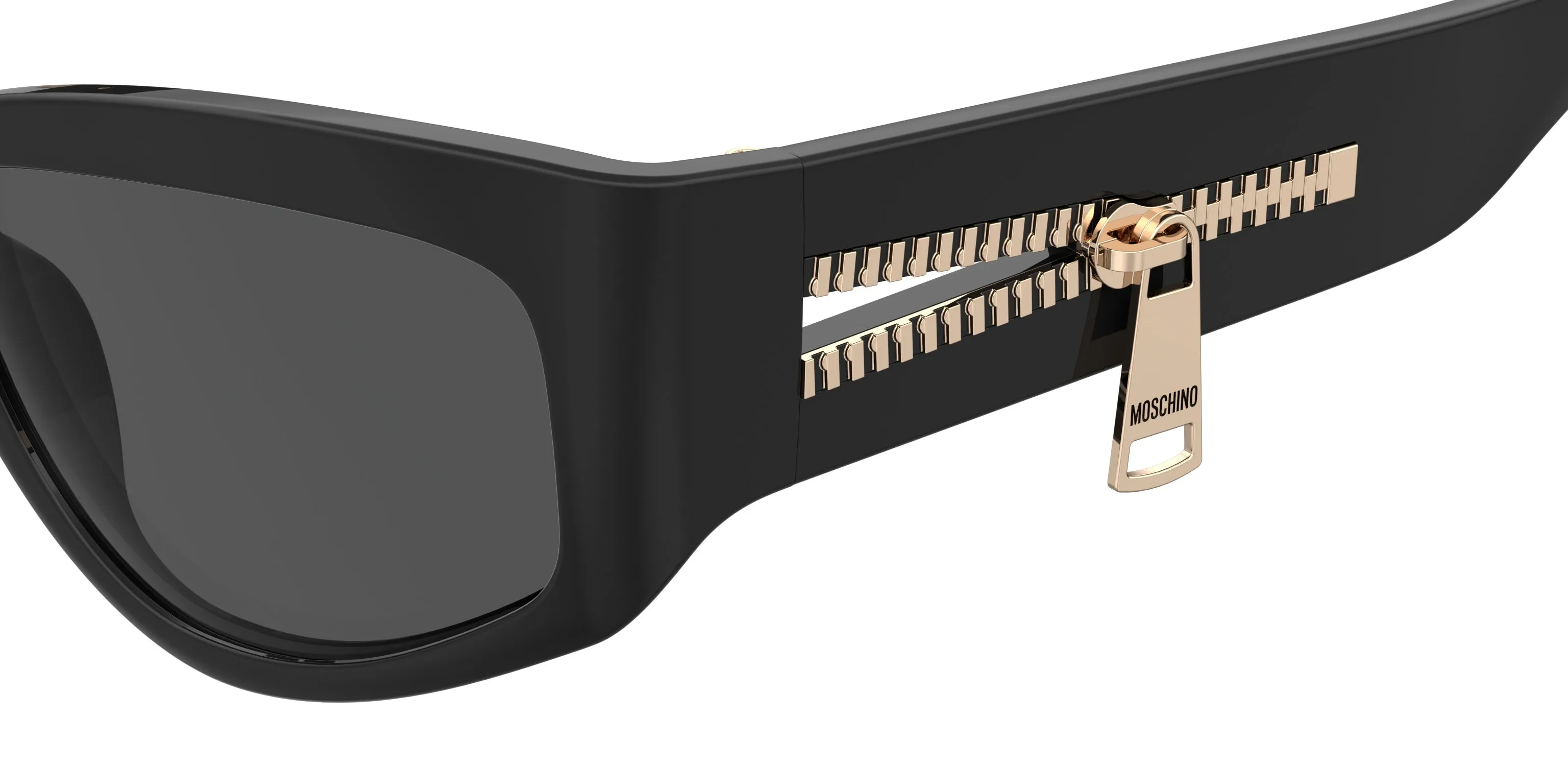 Moschino MOS158/S 807/IR Occhiali da sole Acetato Nero Grigio Farfalla - immagine 3