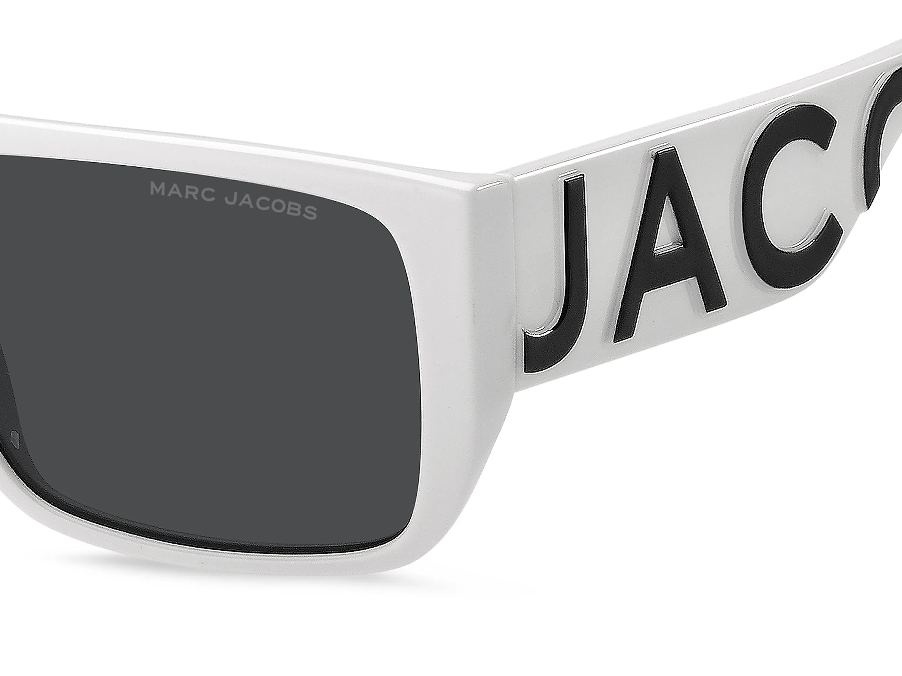Marc Jacobs MARC LOGO 096/S CCP/IR Occhiali da sole Iniettato Bianco Grigio Squadrata - immagine 3