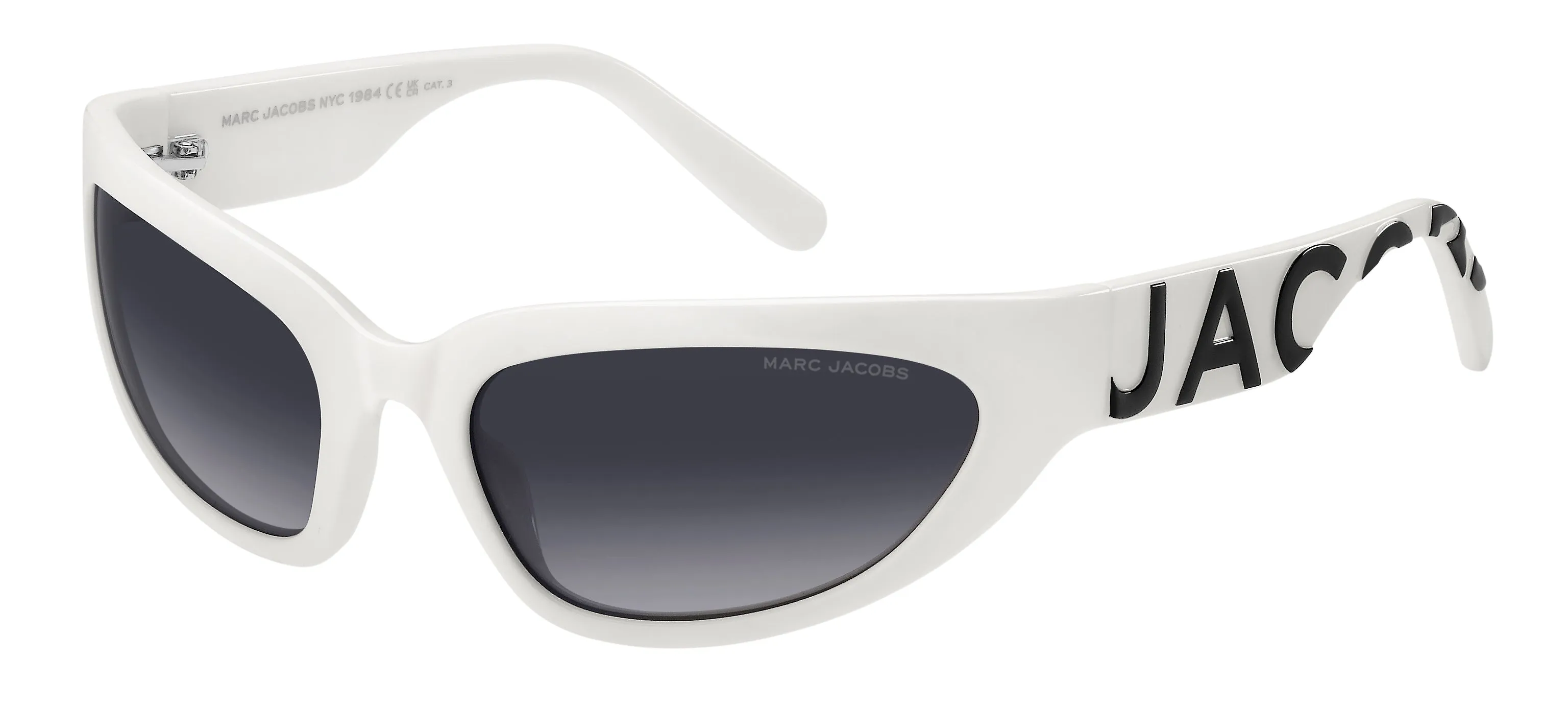 Marc Jacobs MARC 738/S CCP/9O Occhiali da sole Iniettato Bianco Grigio Cat Eye Sfumato - immagine 1