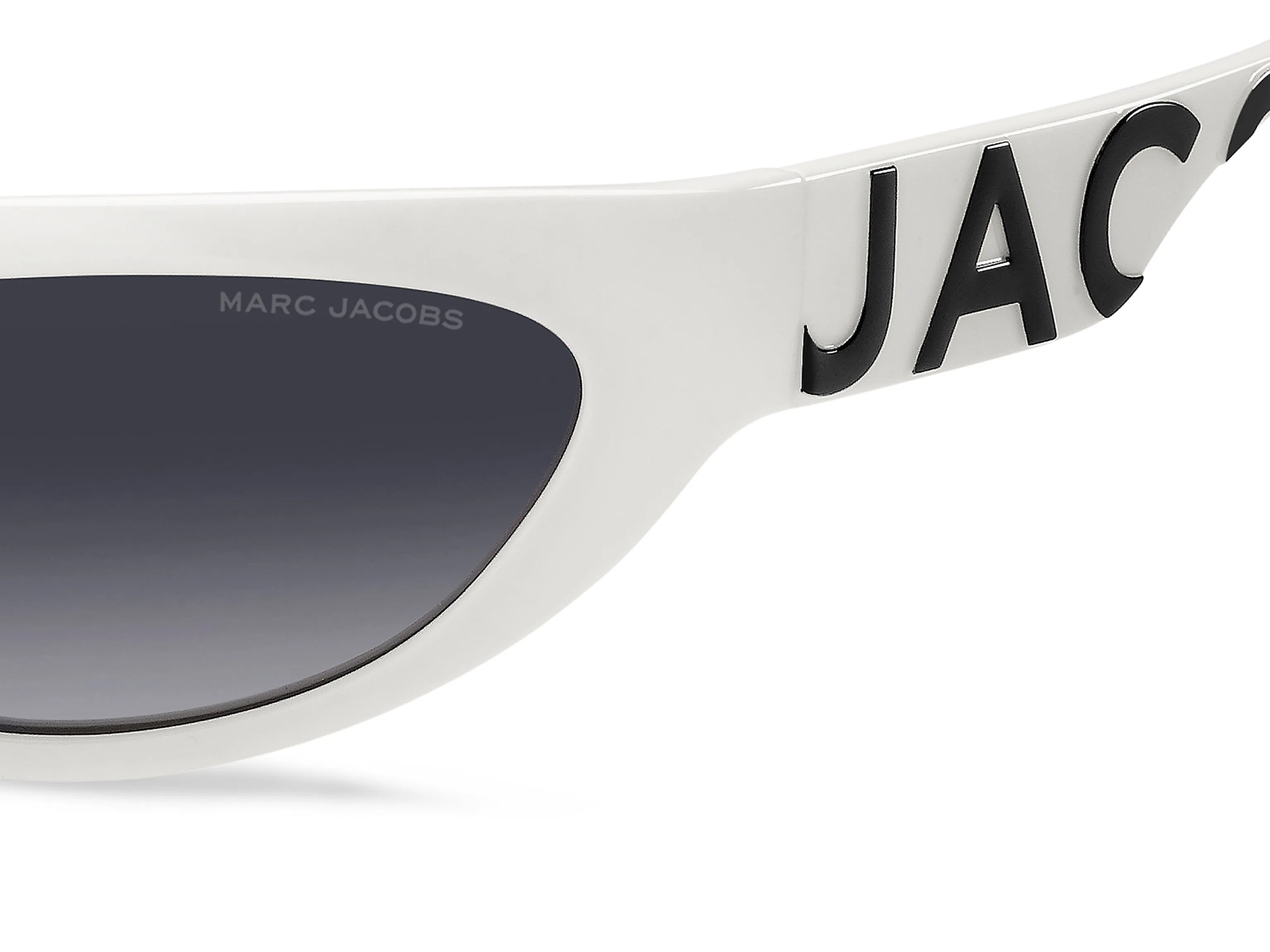 Marc Jacobs MARC 738/S CCP/9O Occhiali da sole Iniettato Bianco Grigio Cat Eye Sfumato - immagine 3