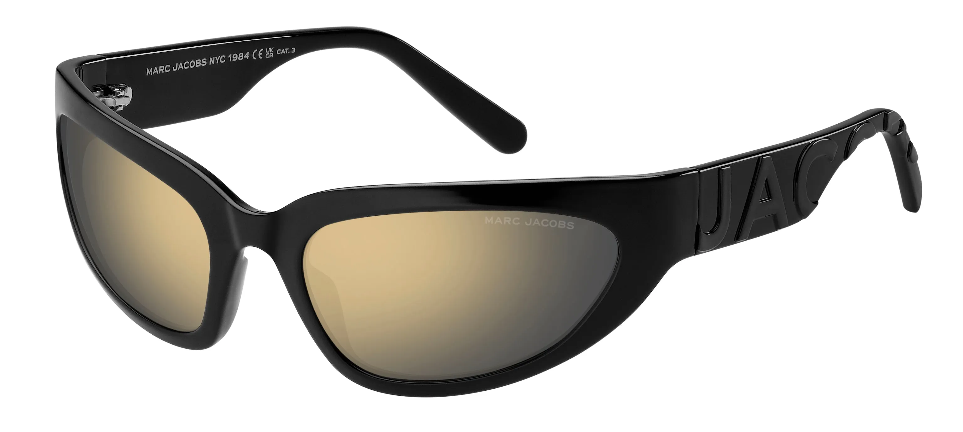 Marc Jacobs MARC 738/S 08A/JO Occhiali da sole Iniettato Nero Multicolore Cat Eye Specchiato - immagine 1