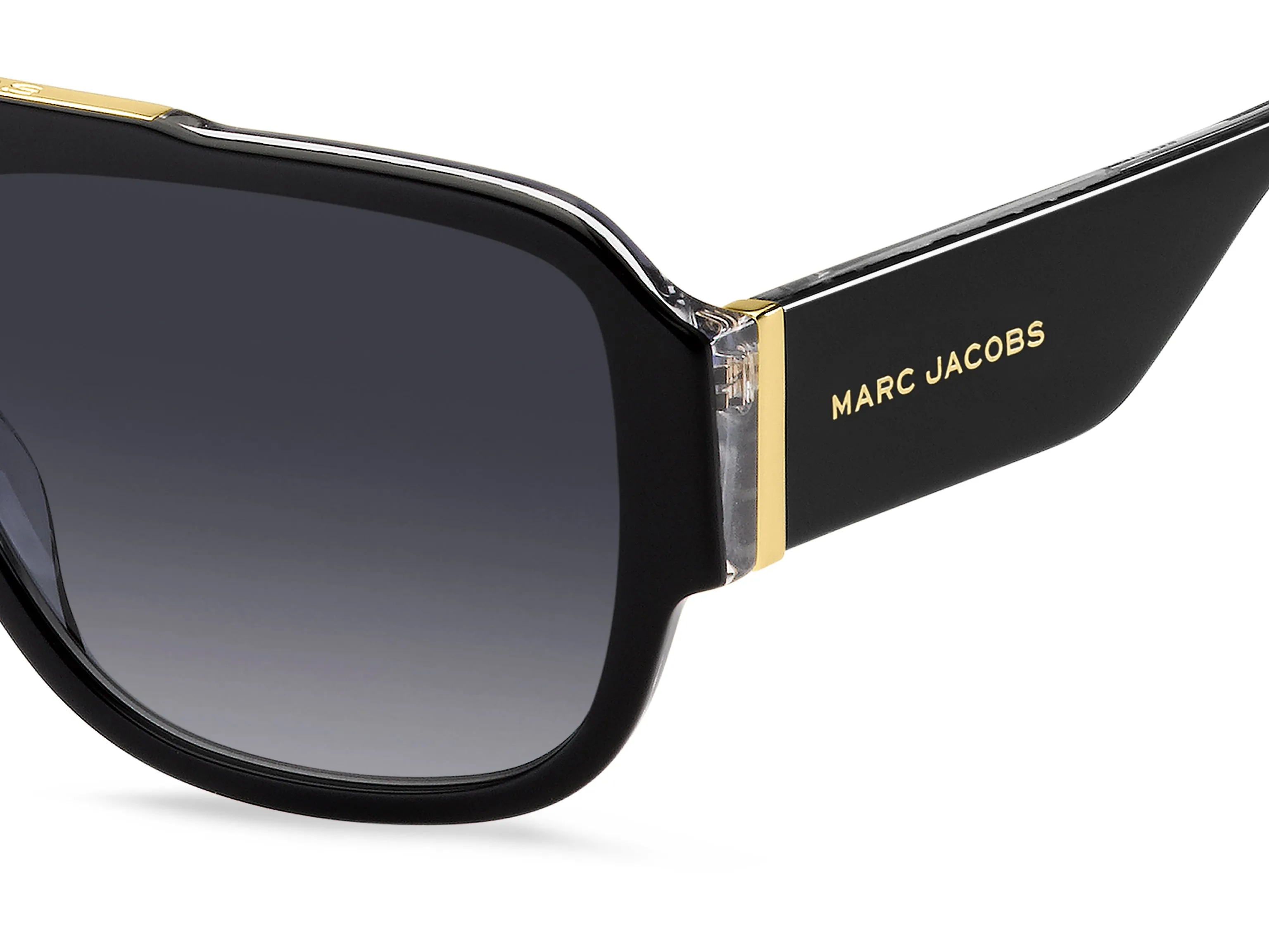 Marc Jacobs MARC 756/S 1EI/9O Occhiali da sole Acetato Nero Grigio Squadrata Sfumato - immagine 4