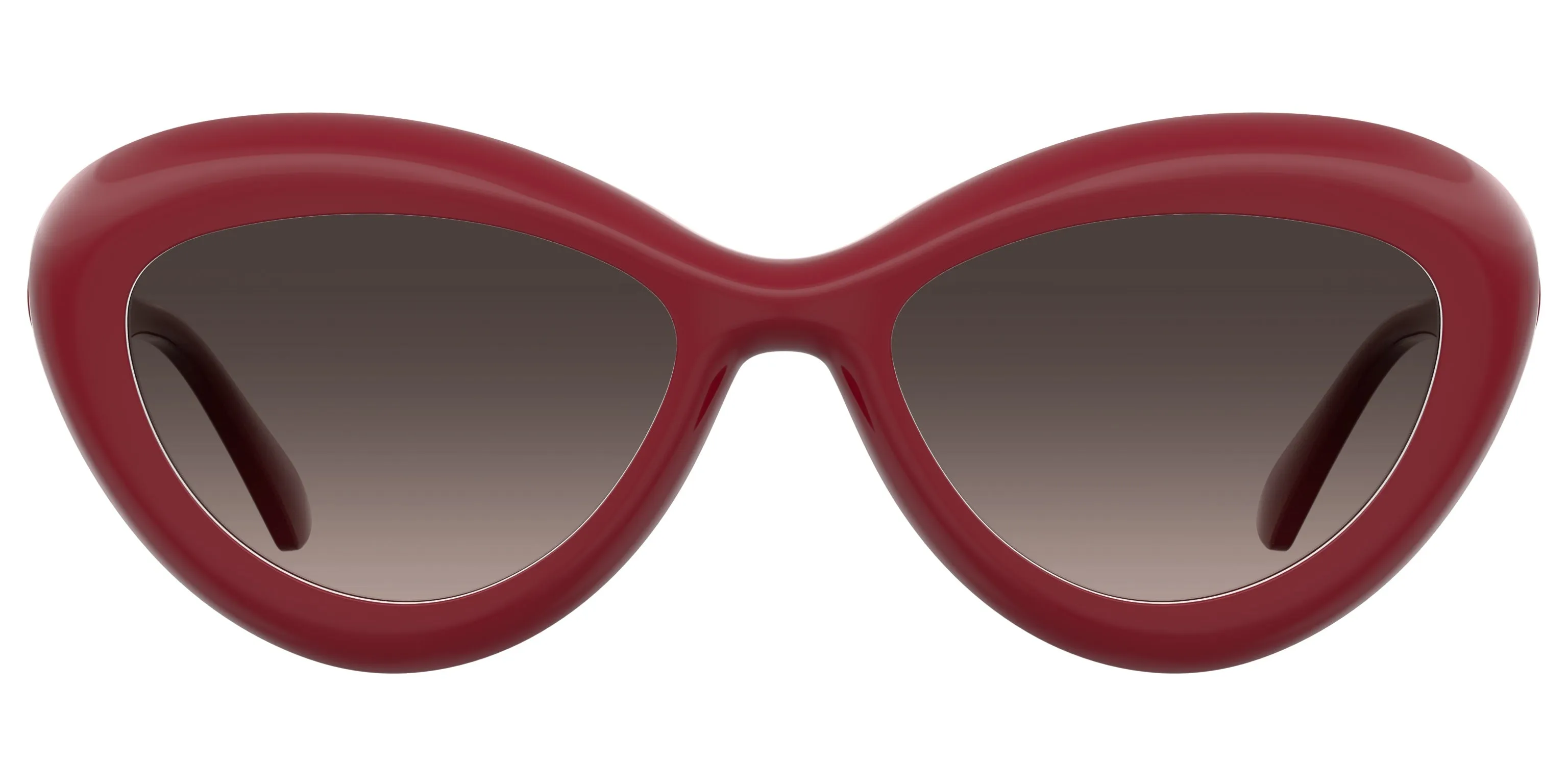 Moschino MOS163/S C9A/HA Occhiali da sole Plastica Rosso Marrone Cat Eye Sfumato - immagine 2