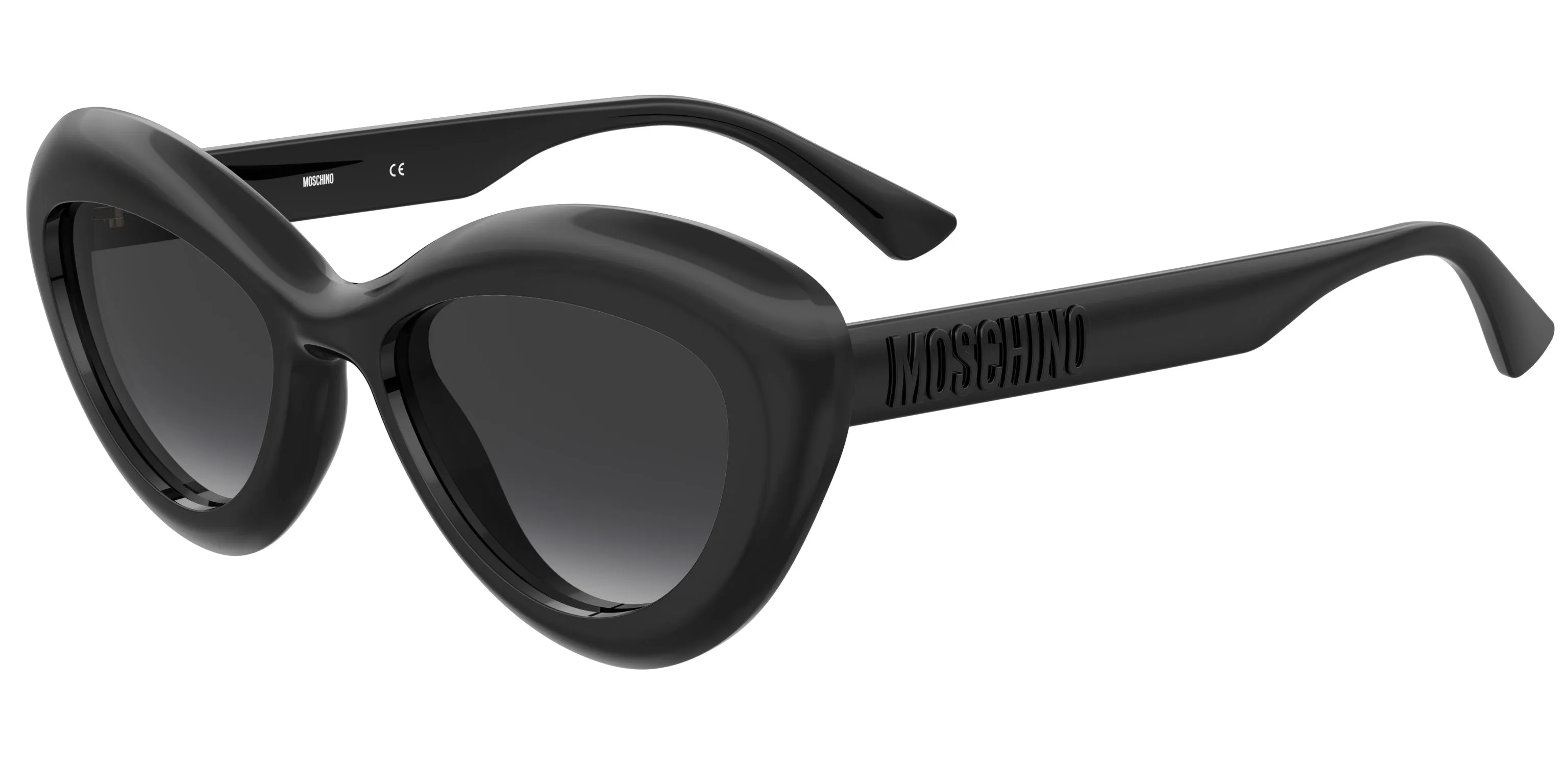 Moschino MOS163/S 807/9O Occhiali da sole Plastica Nero Grigio Cat Eye Sfumato - immagine 1