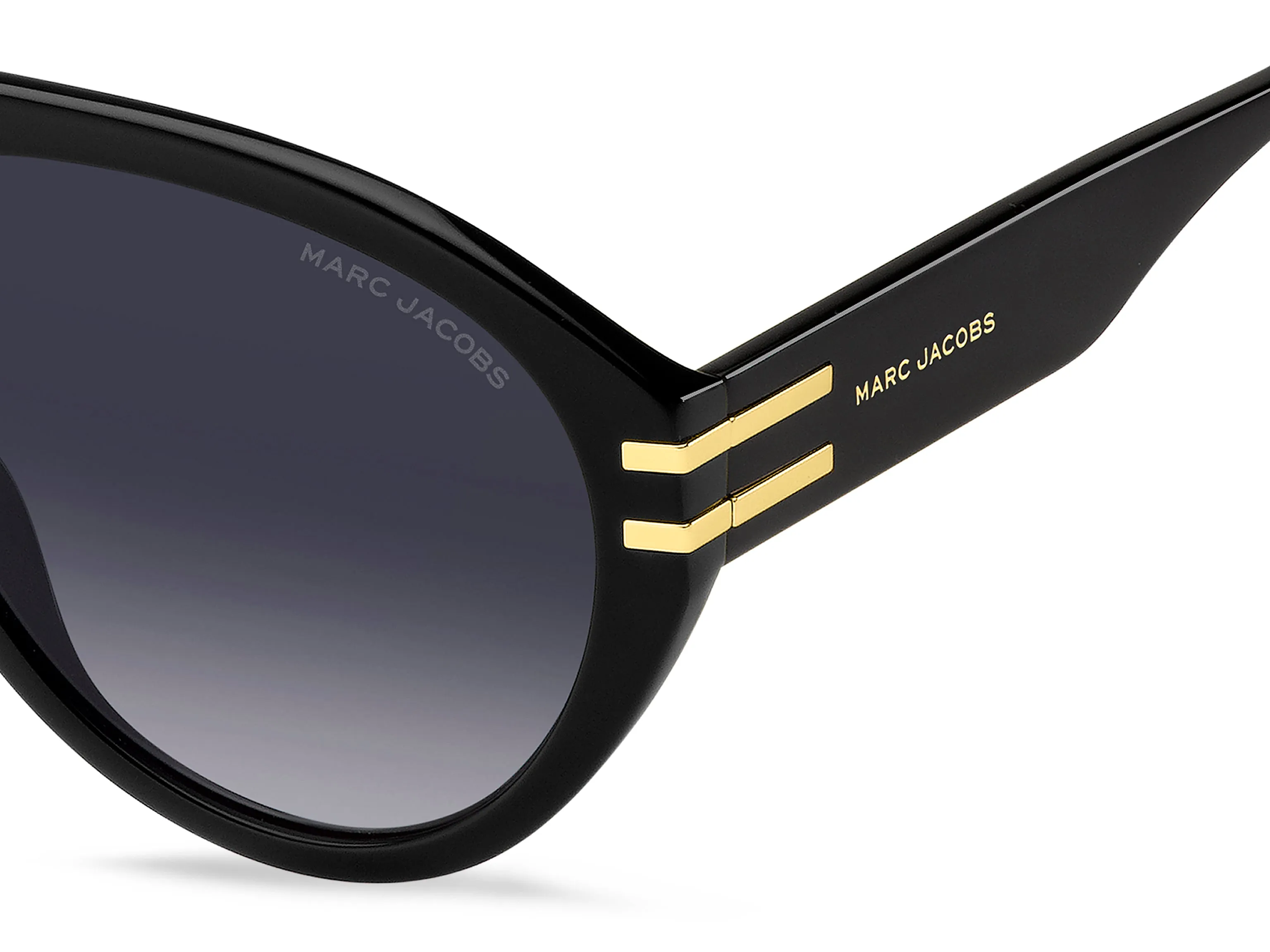 Marc Jacobs MARC 747/S 807/9O Occhiali da sole Acetato Nero Grigio Pilot Sfumato - immagine 3
