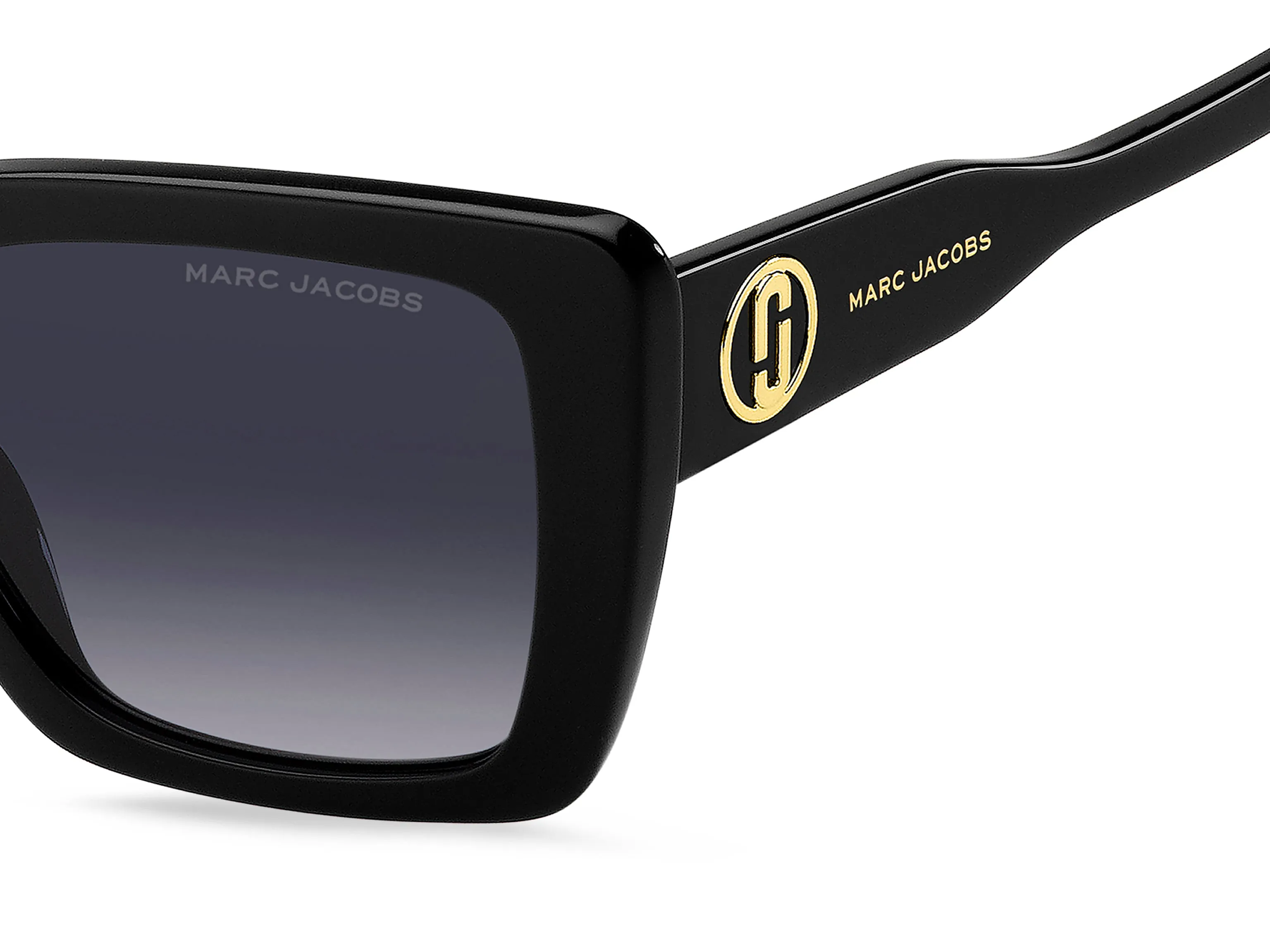 Marc Jacobs MARC 733/S 807/9O Occhiali da sole Acetato Nero Grigio Squadrata Sfumato - immagine 3