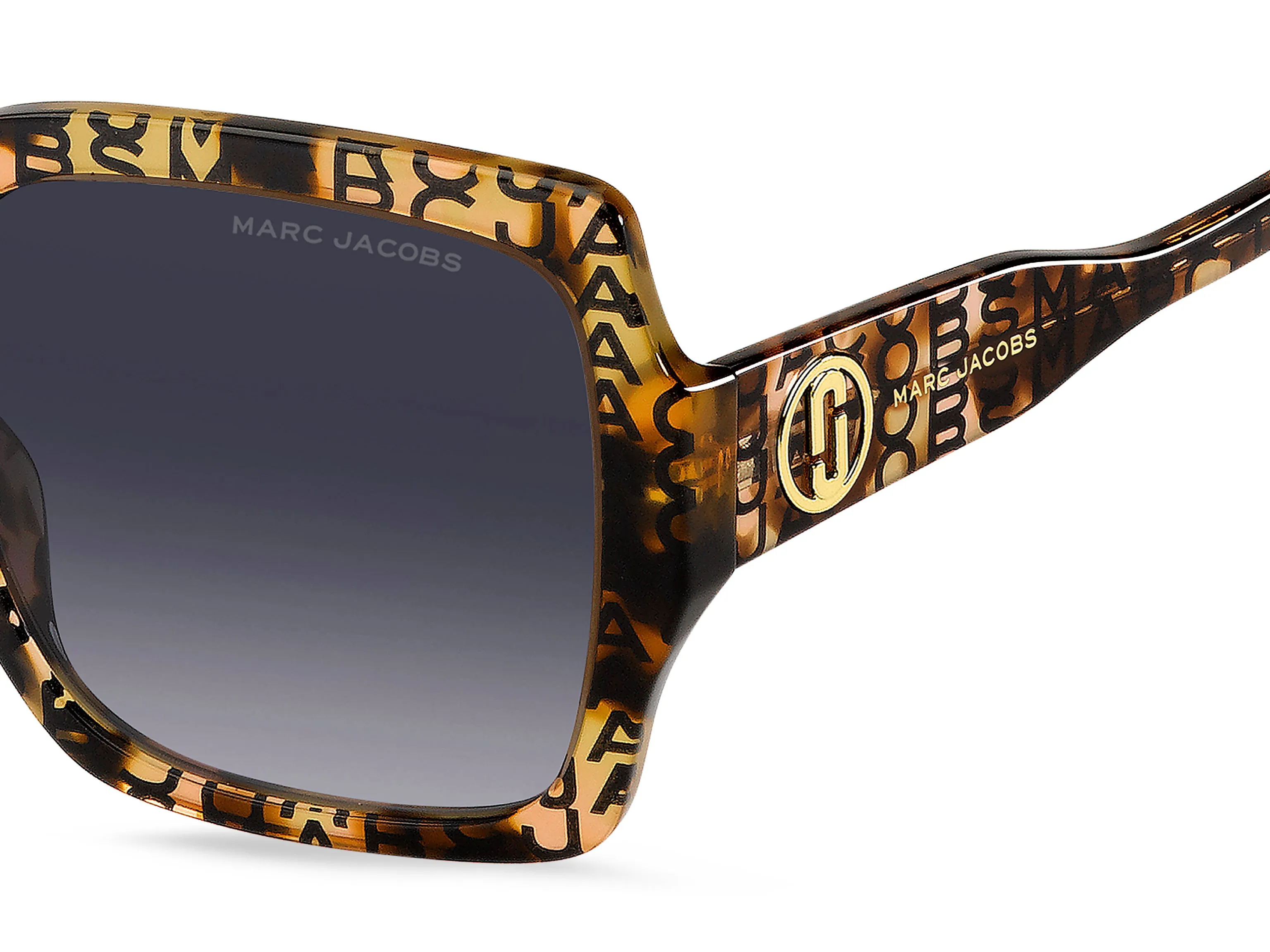 Marc Jacobs MARC 731/S H7P/9O Occhiali da sole Acetato Havana Grigio Squadrata Sfumato - immagine 3