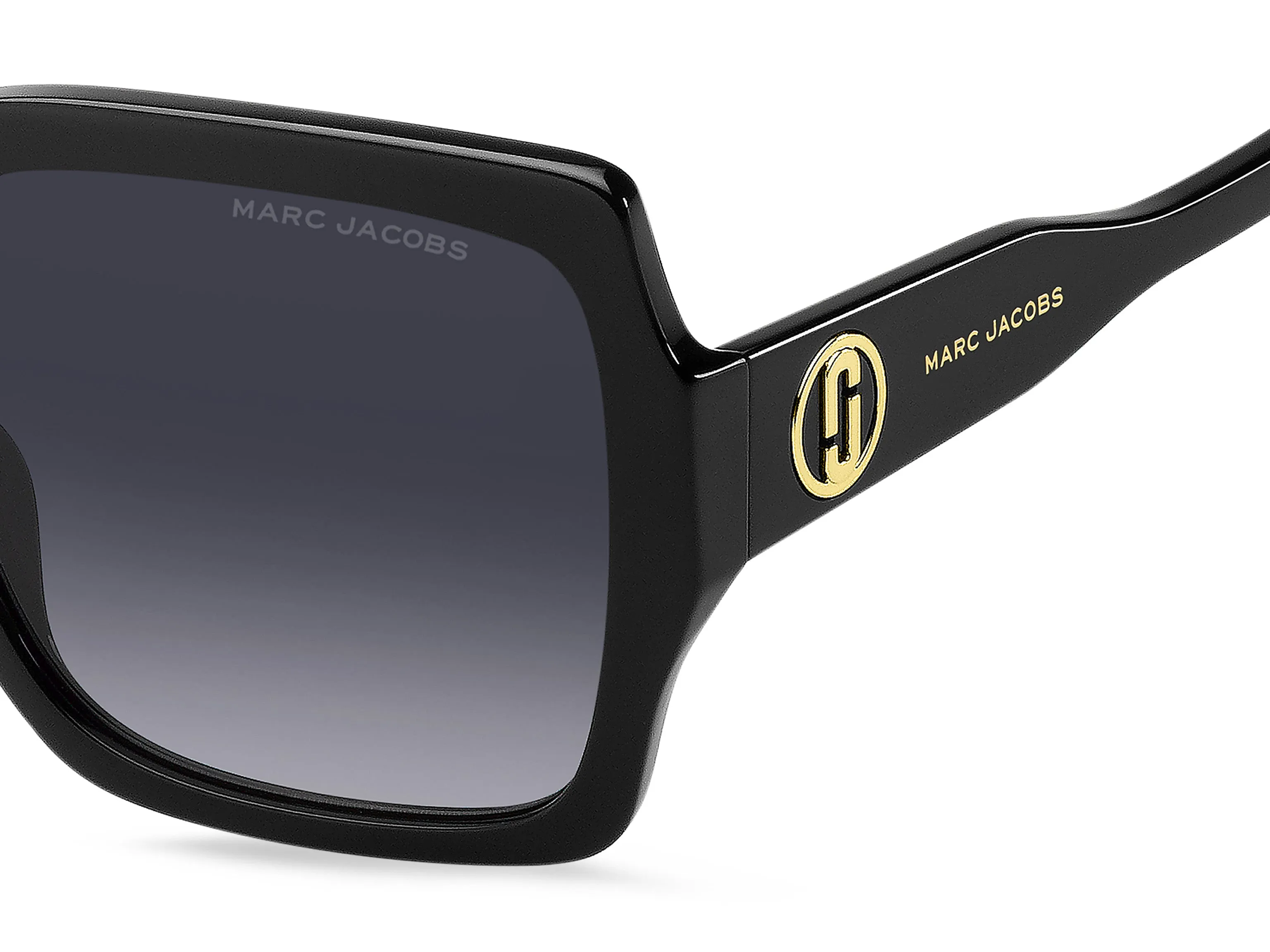 Marc Jacobs MARC 731/S 807/9O Occhiali da sole Acetato Nero Grigio Squadrata Sfumato - immagine 3