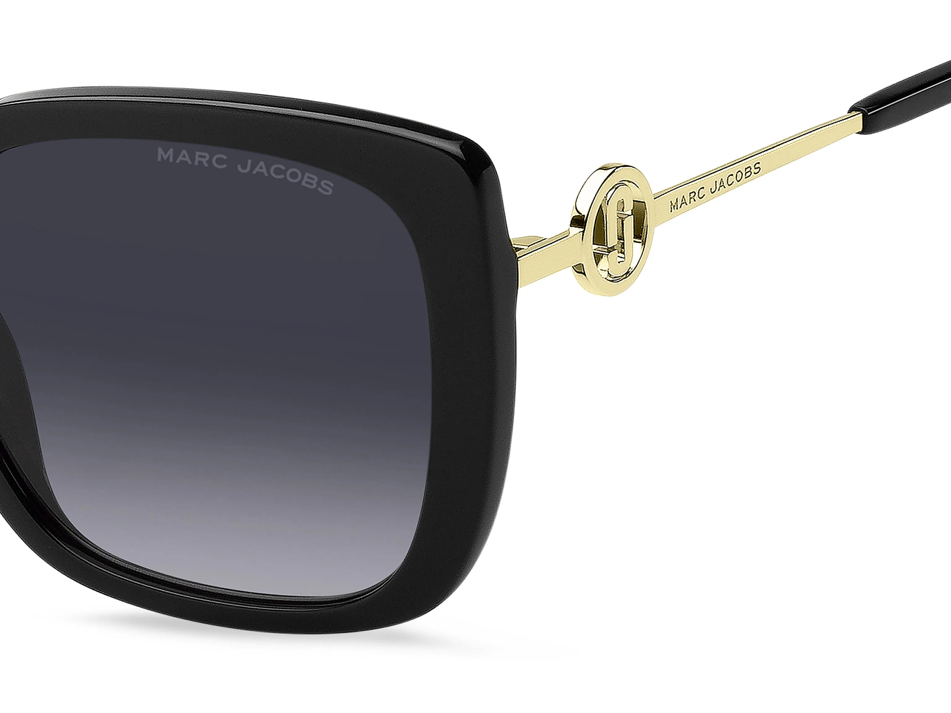 Marc Jacobs MARC 727/S 807/9O Occhiali da sole Acetato Nero Grigio Squadrata Sfumato - immagine 3