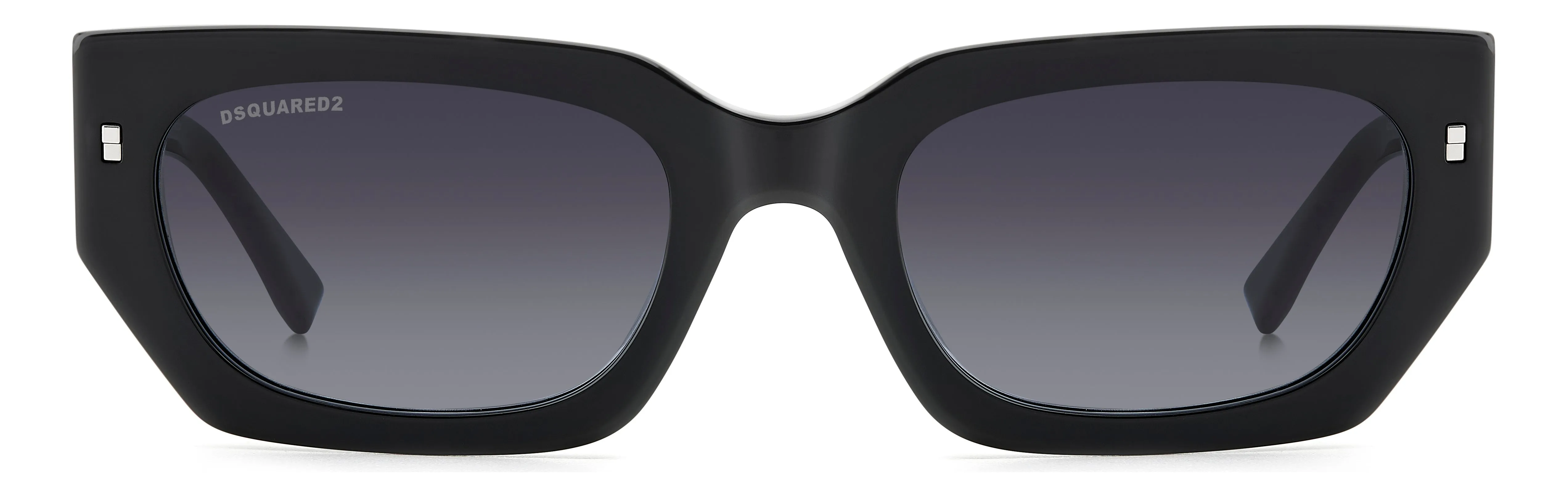 Dsquared2 ICON 0017/S 807/9O Occhiali da sole Acetato Nero Grigio Squadrata Sfumato - immagine 2