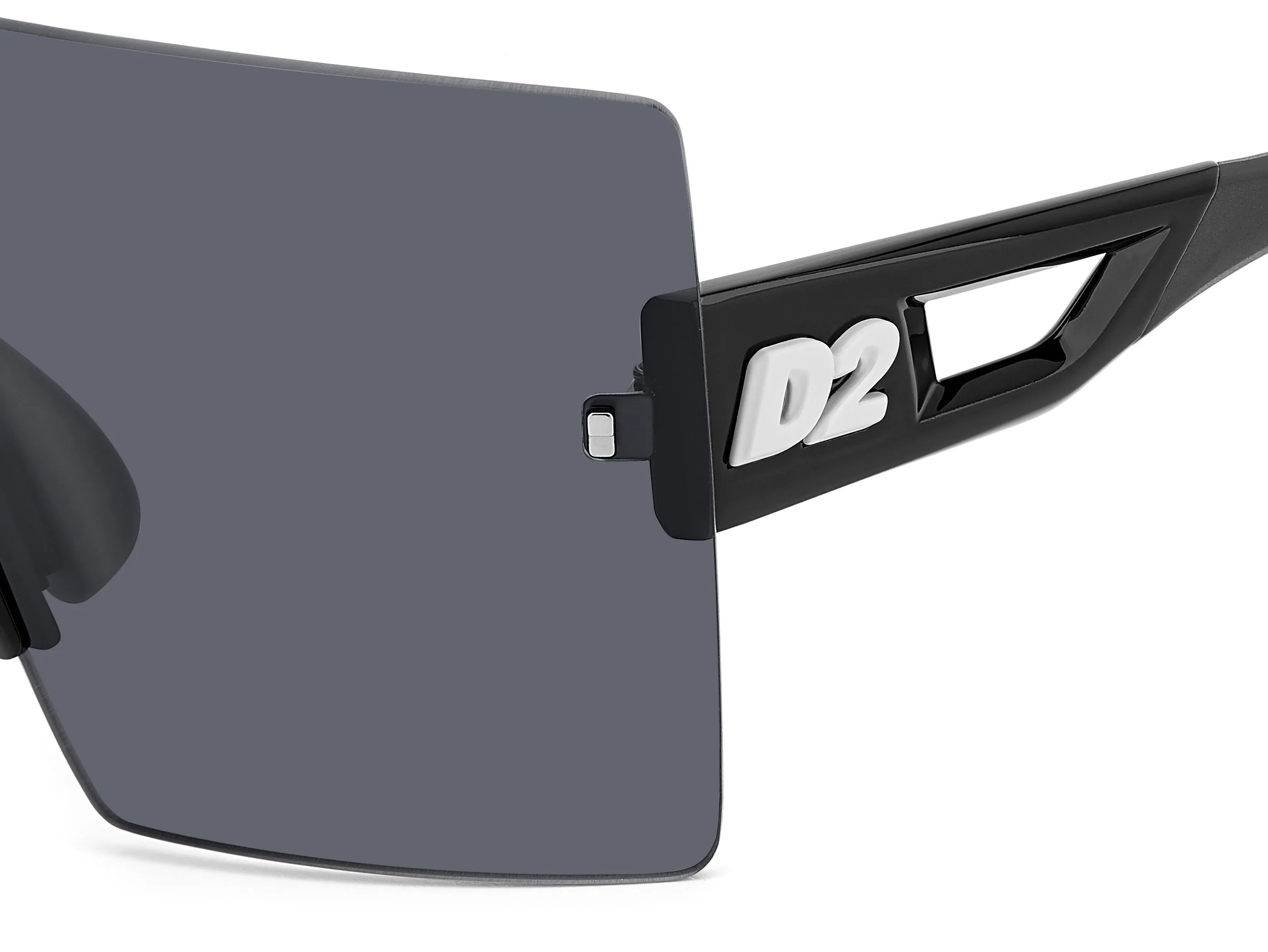 Dsquared2 D2 0126/S 80S/IR Occhiali da sole Plastica Nero/bianco Grigio Maschera - immagine 3