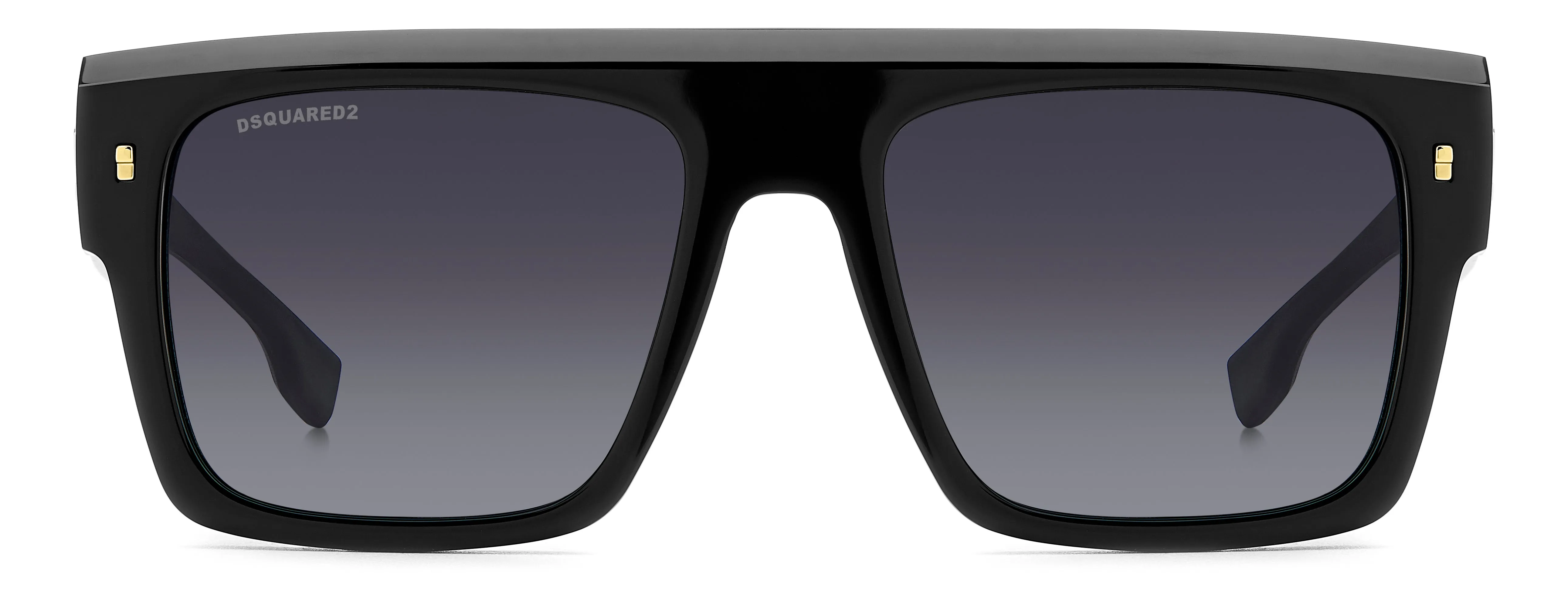 Dsquared2 D2 0127/S 807/9O Occhiali da sole Acetato Nero Grigio Squadrata Normale Sfumato - immagine 2