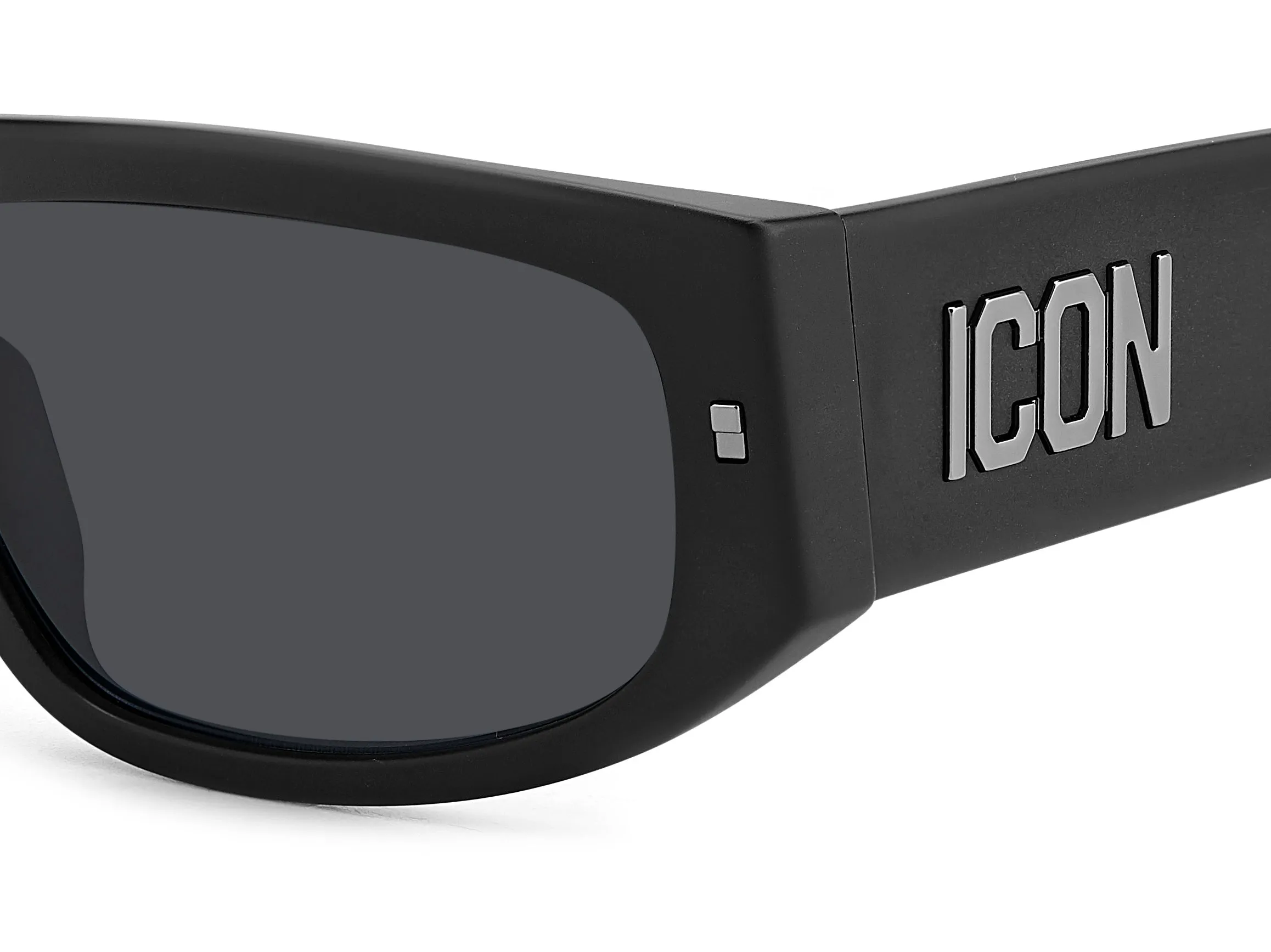 Dsquared2 ICON 0016/S 003/IR Occhiali da sole Acetato Nero-opaco Grigio Squadrata - immagine 3