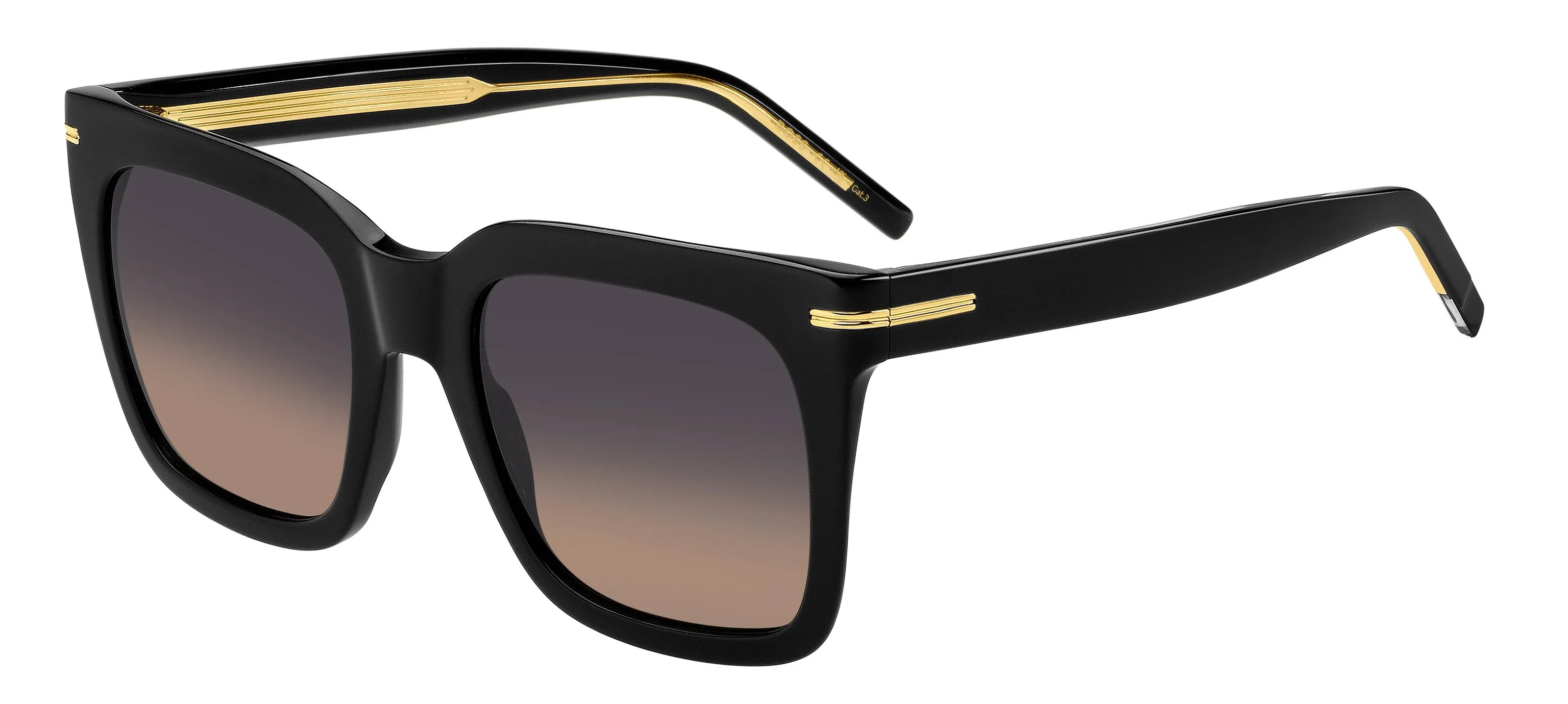 Hugo Boss BOSS 1656/S 807/PR Occhiali da sole Acetato Nero Multicolore Squadrata Sfumato - immagine 1