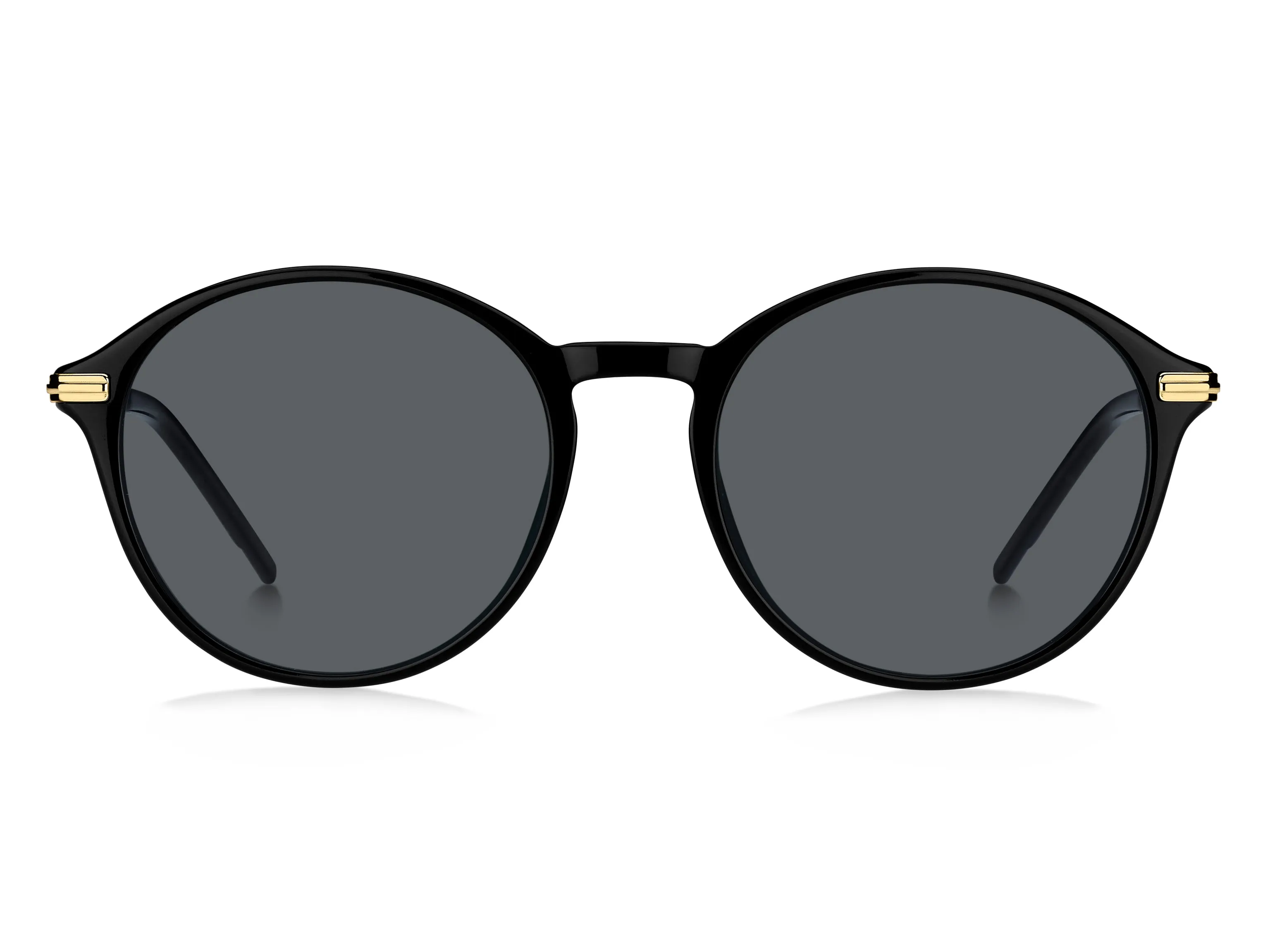 Hugo Boss BOSS 1662/S 2M2/IR Occhiali da sole Acetato Nero Grigio Rotonda - immagine 2