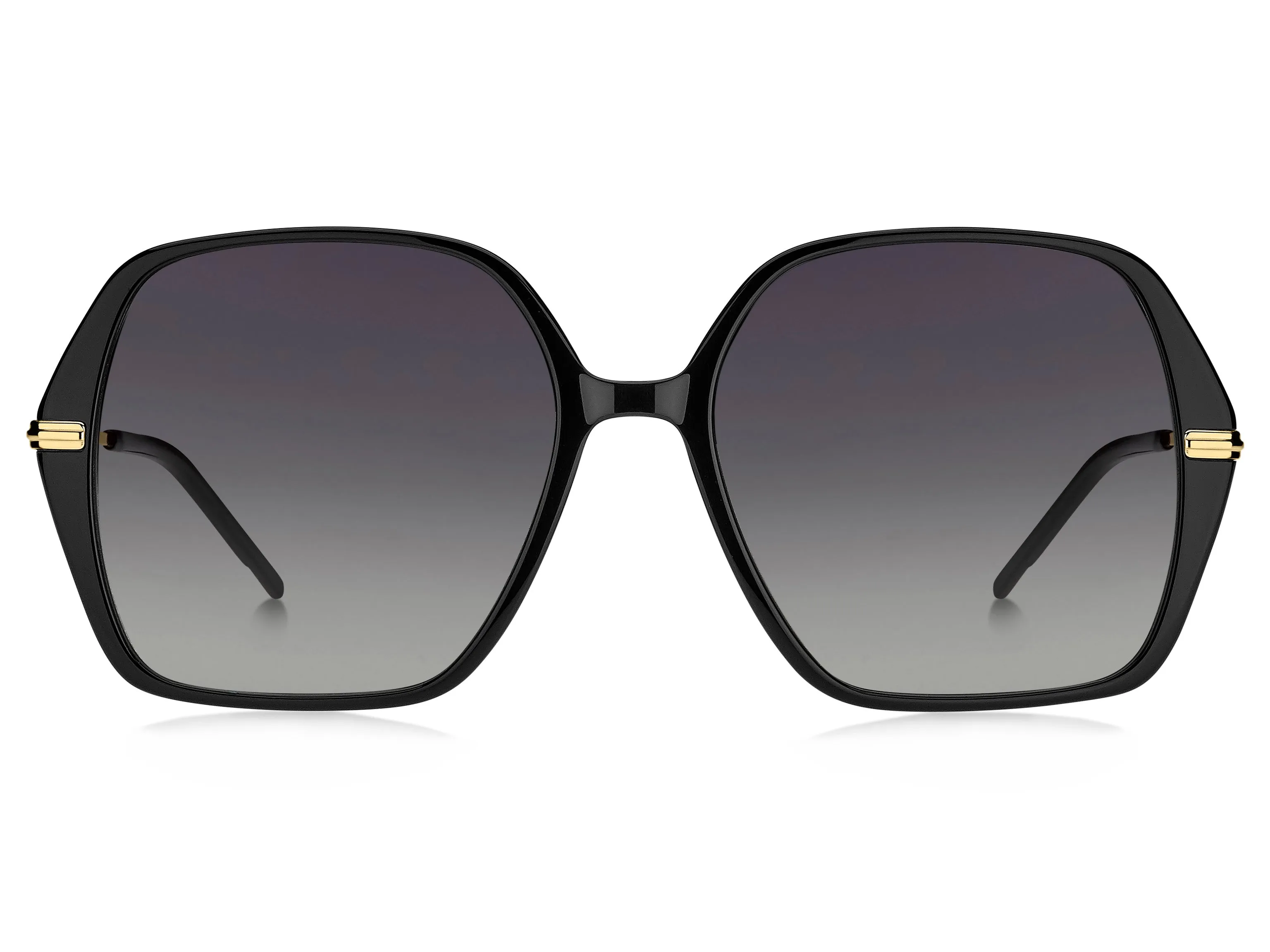 Hugo Boss BOSS 1660/S 2M2/9O Occhiali da sole Acetato Nero Grigio Squadrata Sfumato - immagine 2