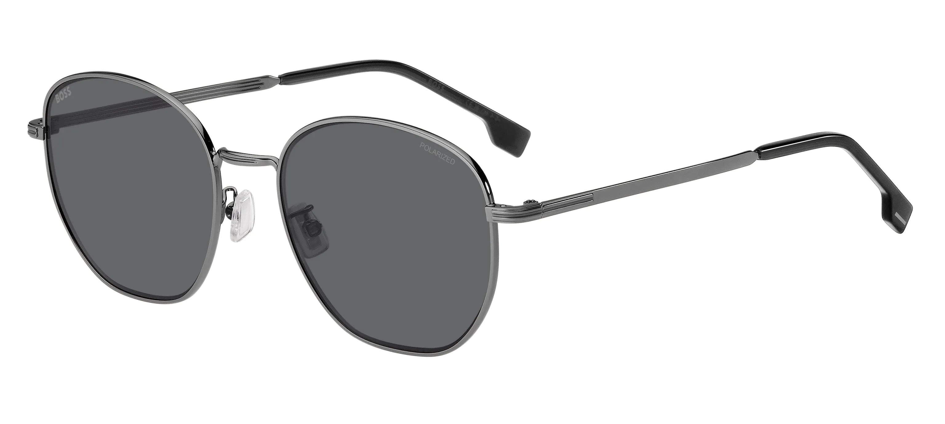 Hugo Boss BOSS 1671/F/SK KJ1/M9 Occhiali da sole Acciaio Canna di fucile Grigio Rotonda Polarizzata - immagine 1