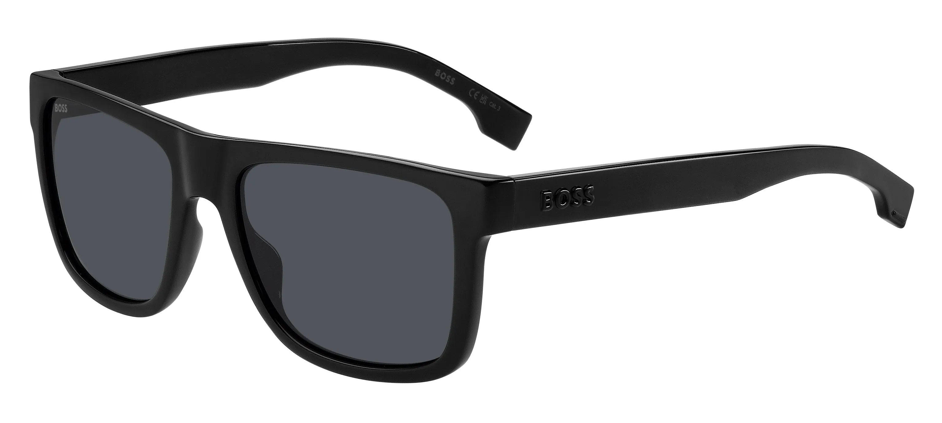 Hugo Boss BOSS 1647/S 807/IR Occhiali da sole Iniettato Nero Grigio Squadrata - immagine 1