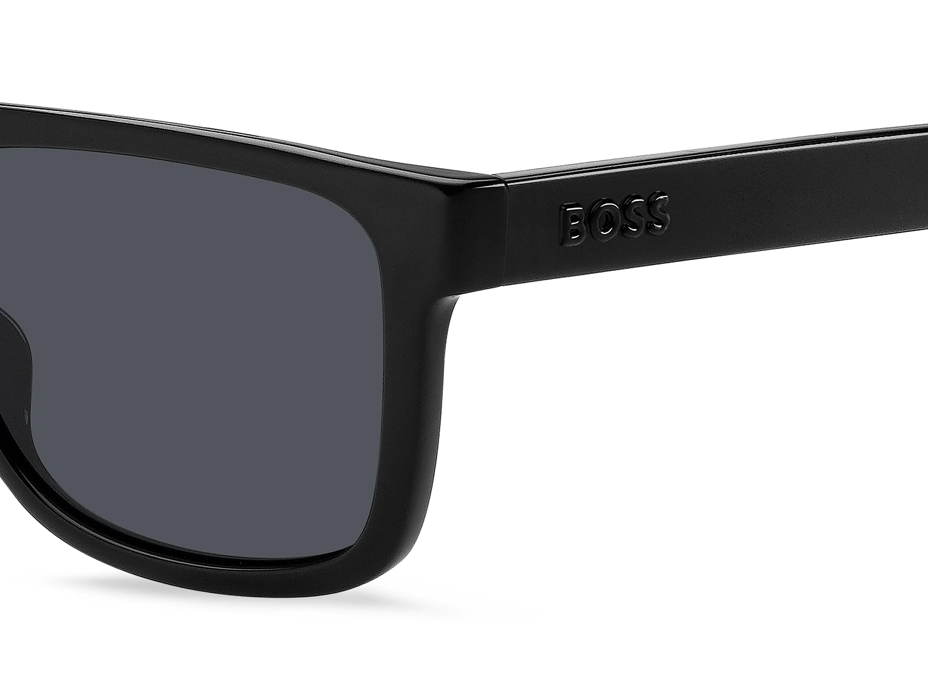 Hugo Boss BOSS 1647/S 807/IR Occhiali da sole Iniettato Nero Grigio Squadrata - immagine 3