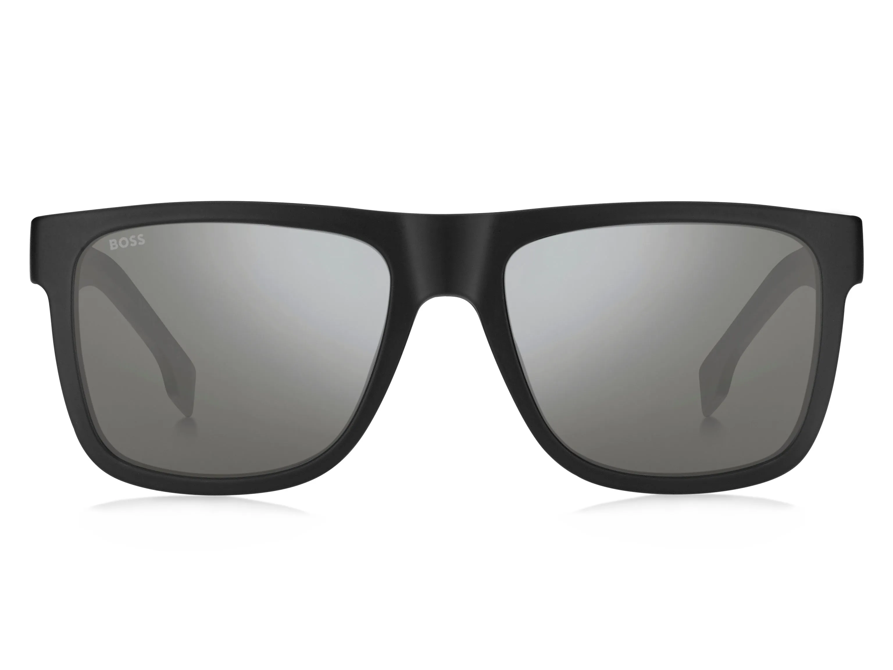 Hugo Boss BOSS 1647/S 003/T4 Occhiali da sole Iniettato Nero-opaco Argento Squadrata Specchiato - immagine 2
