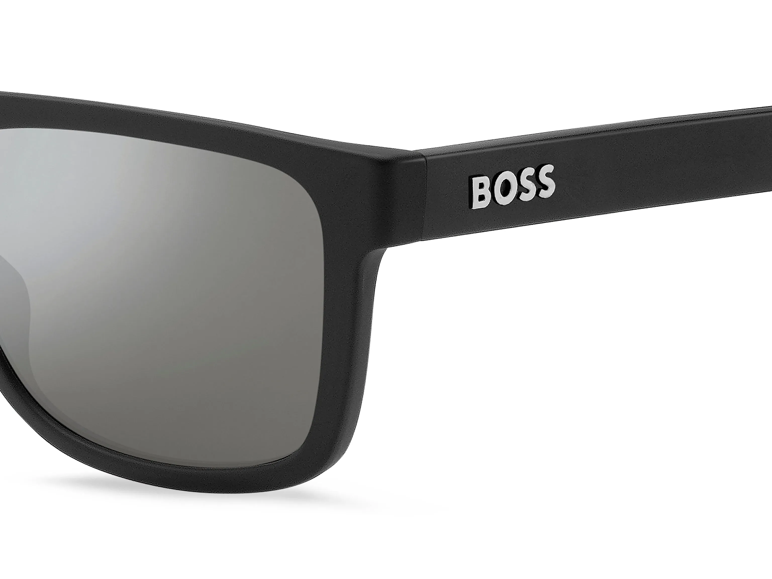 Hugo Boss BOSS 1647/S 003/T4 Occhiali da sole Iniettato Nero-opaco Argento Squadrata Specchiato - immagine 3