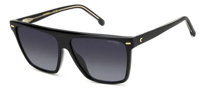 Carrera CARRERA 3027/S 807/9O Occhiali da sole Acetato Nero Grigio Squadrata Normale Sfumato - immagine 1