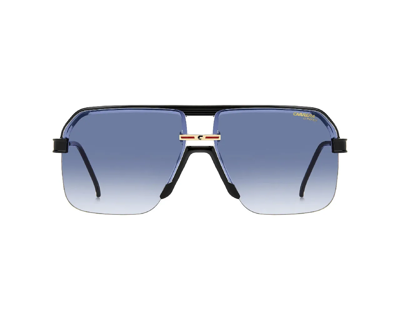 Carrera CARRERA 1066/S 7C5/08 Occhiali da sole Plastica Nero Blu Squadrata Normale Sfumato - immagine 2