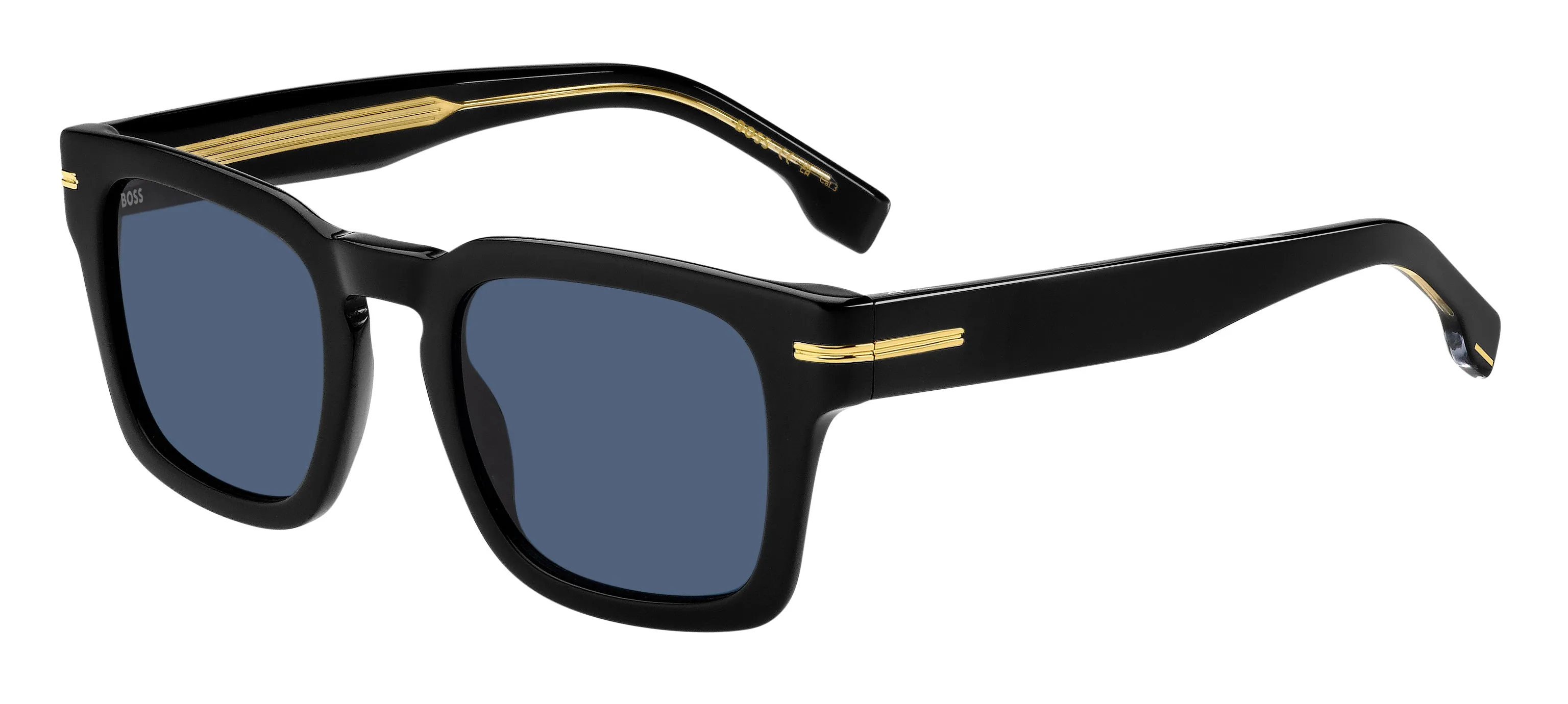 Hugo Boss BOSS 1625/S 807/KU Occhiali da sole Acetato Nero Blu Squadrata - immagine 1