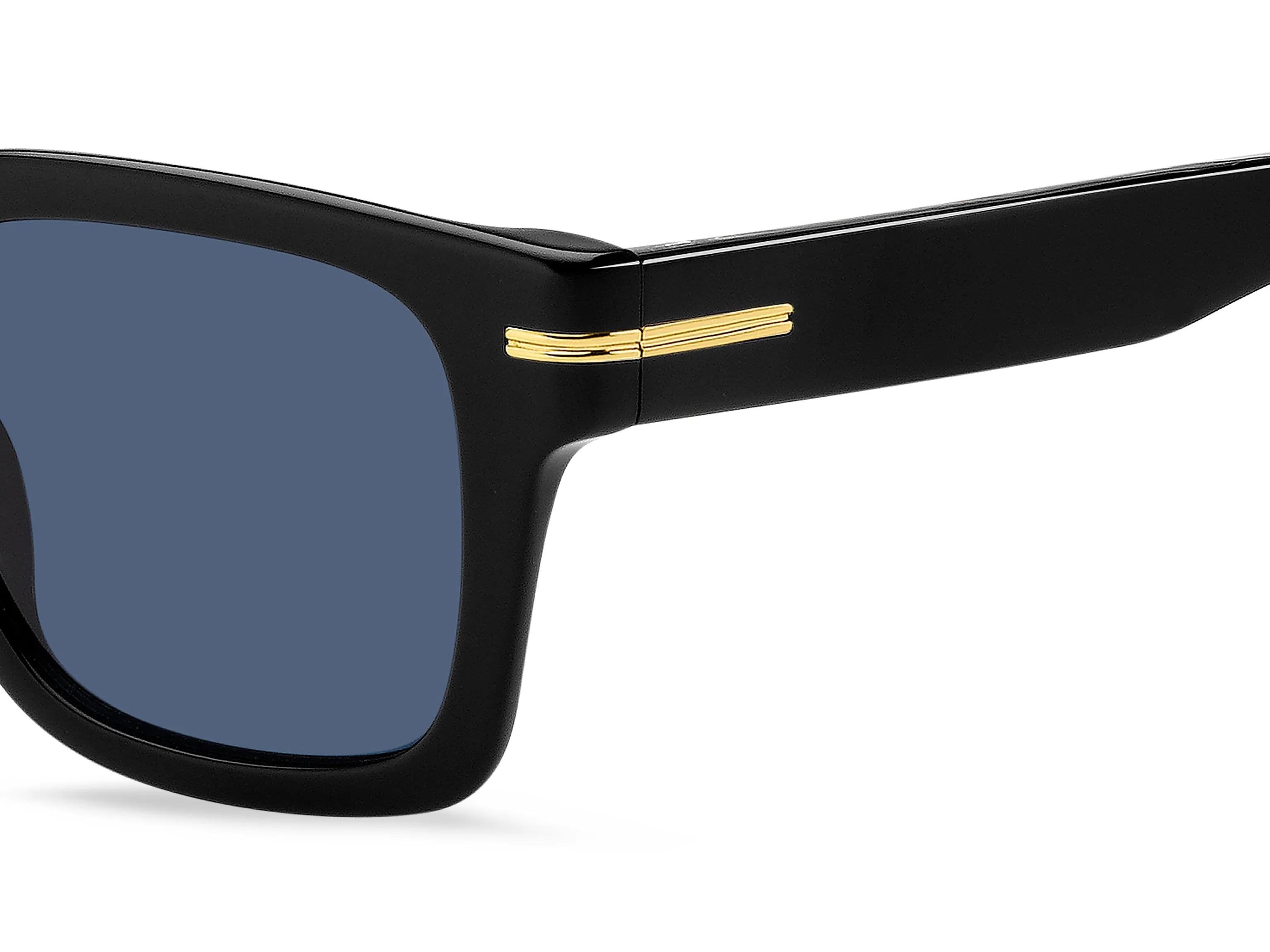 Hugo Boss BOSS 1625/S 807/KU Occhiali da sole Acetato Nero Blu Squadrata - immagine 3