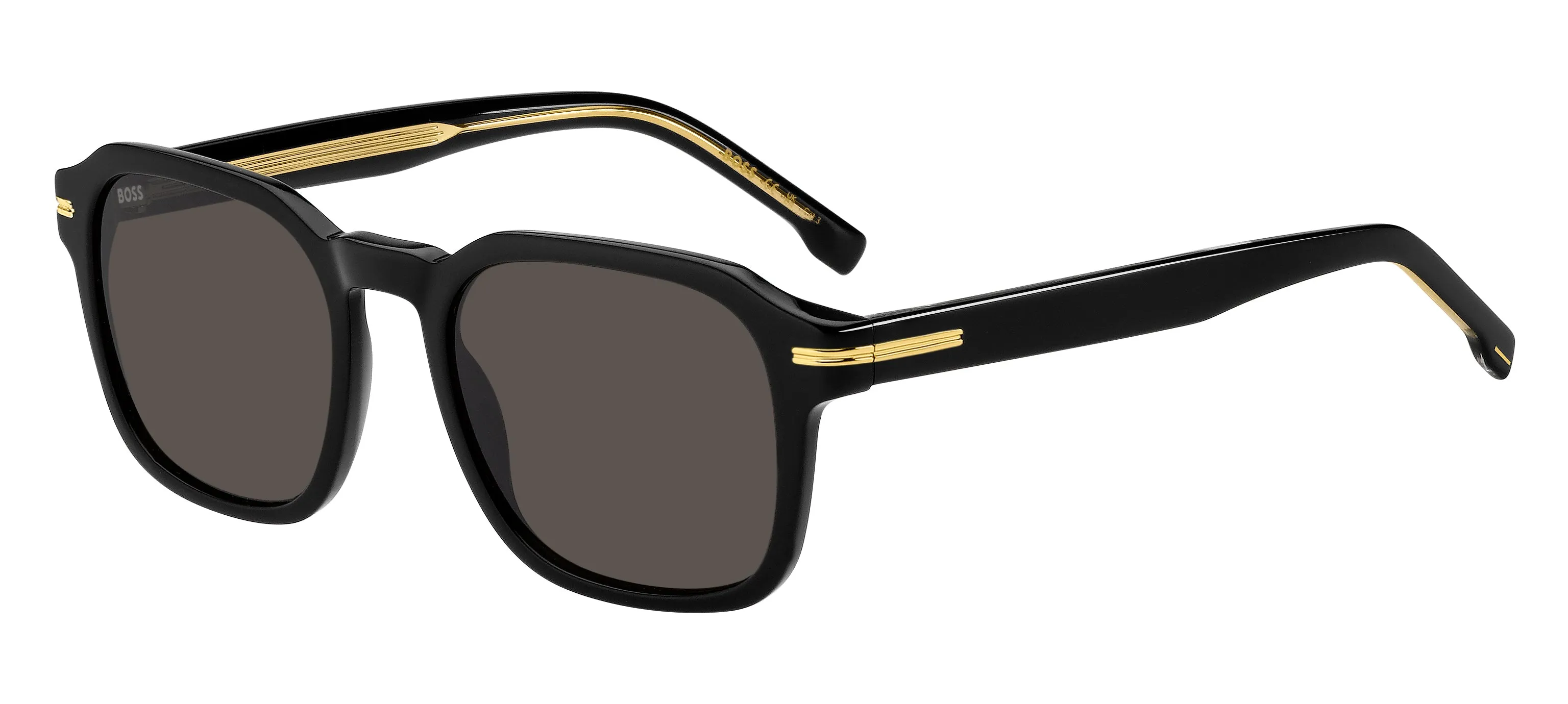Hugo Boss BOSS 1627/S 807/IR Occhiali da sole Acetato Nero Grigio Squadrata - immagine 1
