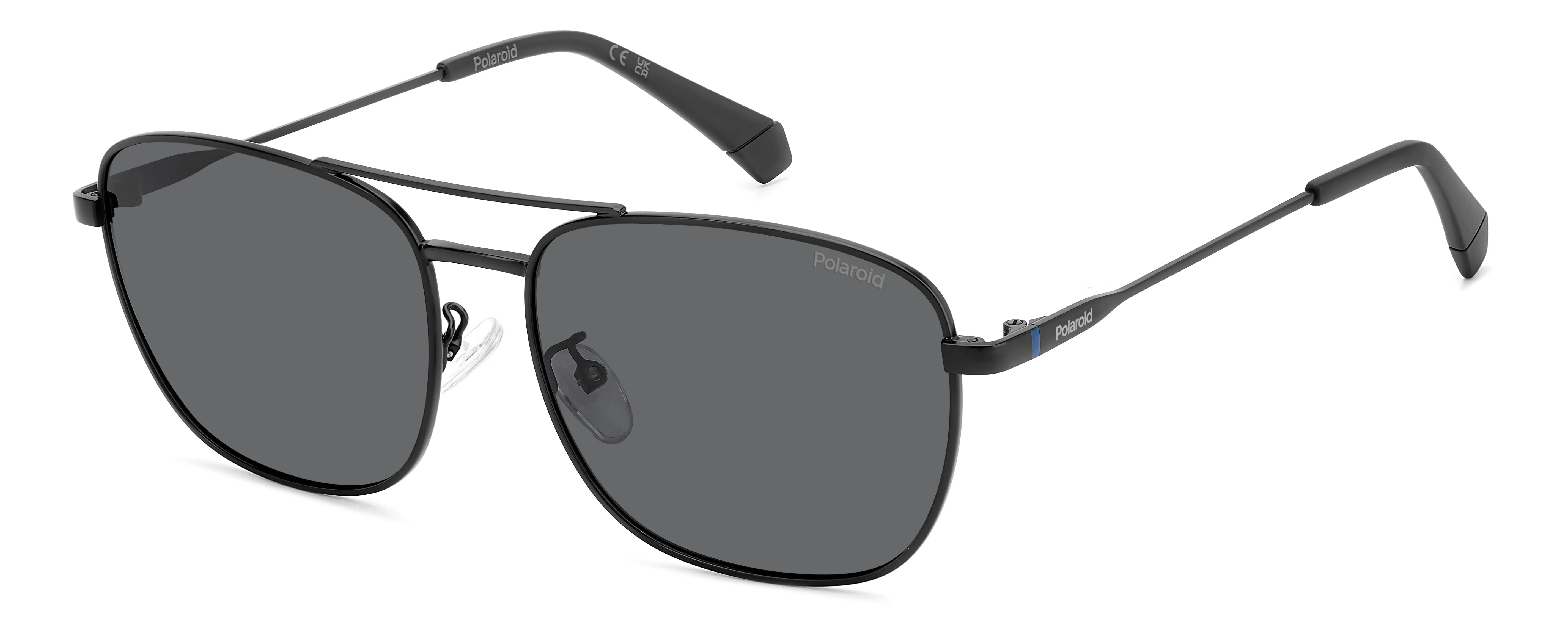 Polaroid PLD 4172/G/S/X 003/M9 Occhiali da sole Metallo Nero-opaco Grigio Squadrata Polarizzata - immagine 1