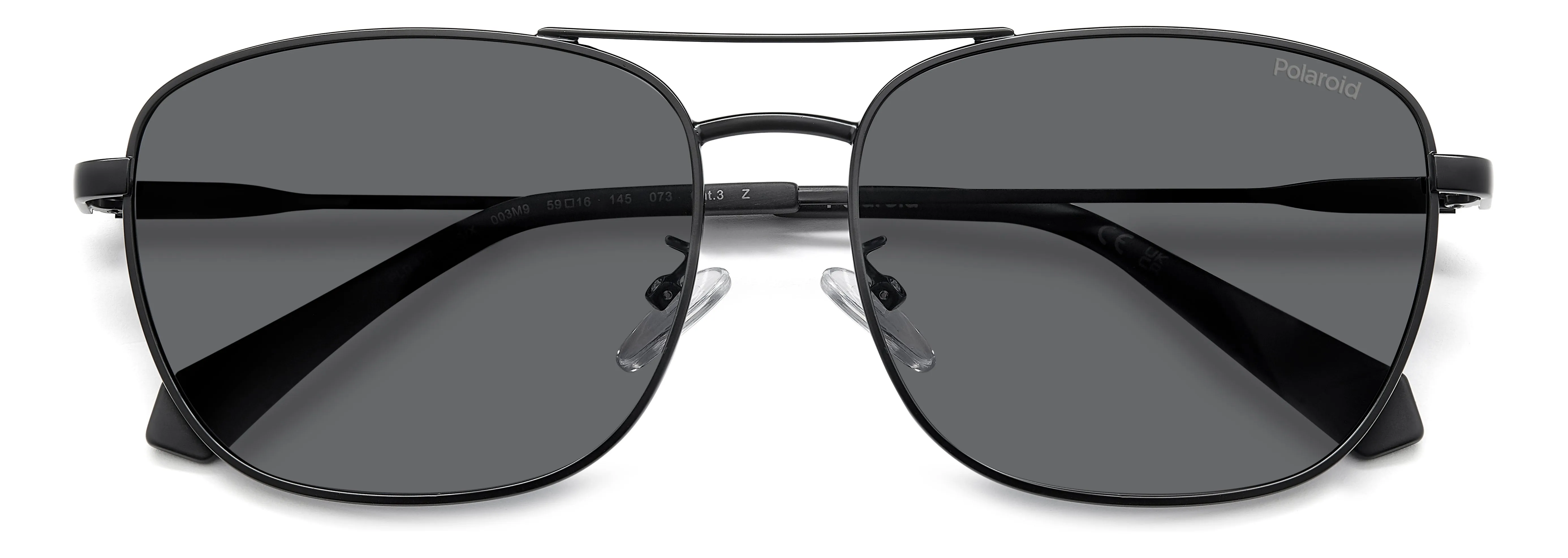 Polaroid PLD 4172/G/S/X 003/M9 Occhiali da sole Metallo Nero-opaco Grigio Squadrata Polarizzata - immagine 3
