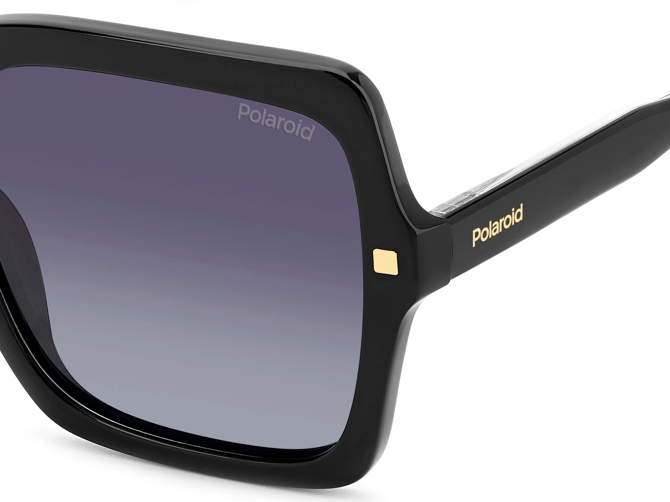 Polaroid PLD 4165/S/X 807/WJ Occhiali da sole Acetato Nero Grigio Squadrata Polarizzata Sfumato - immagine 4