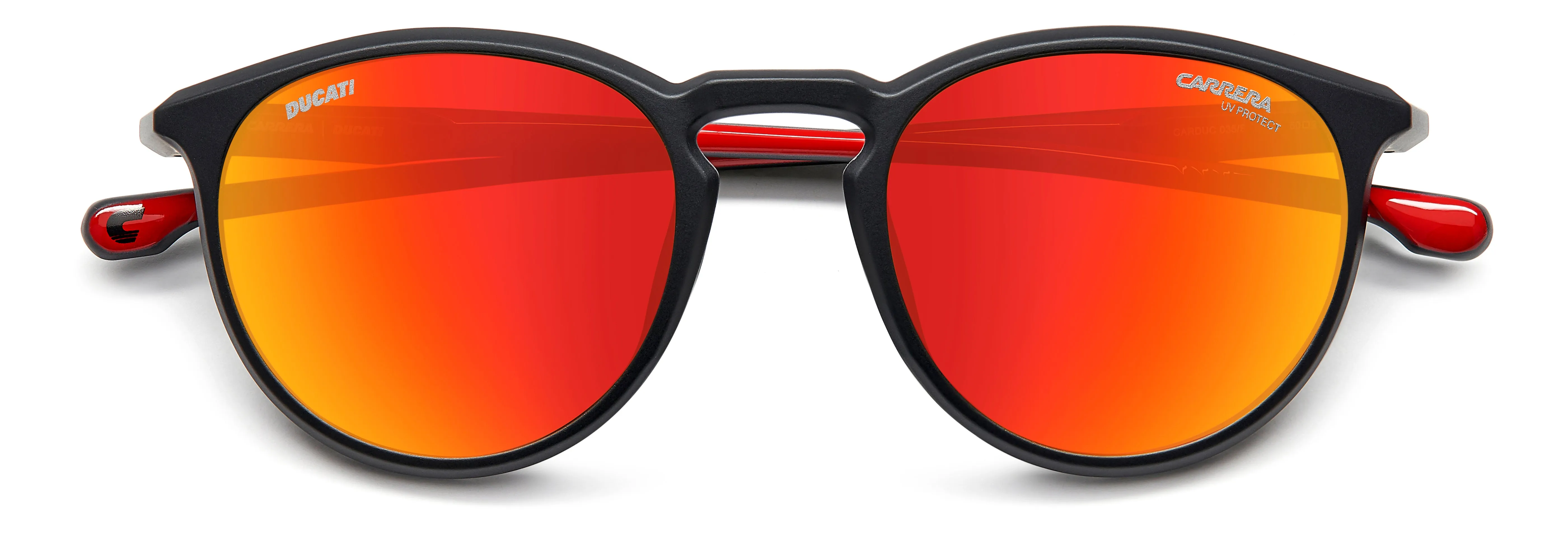 Carrera Ducati CARDUC 035/S 003/UZ Occhiali da sole Polyamide Nero-opaco Rosso Rotonda Multistrato - immagine 3