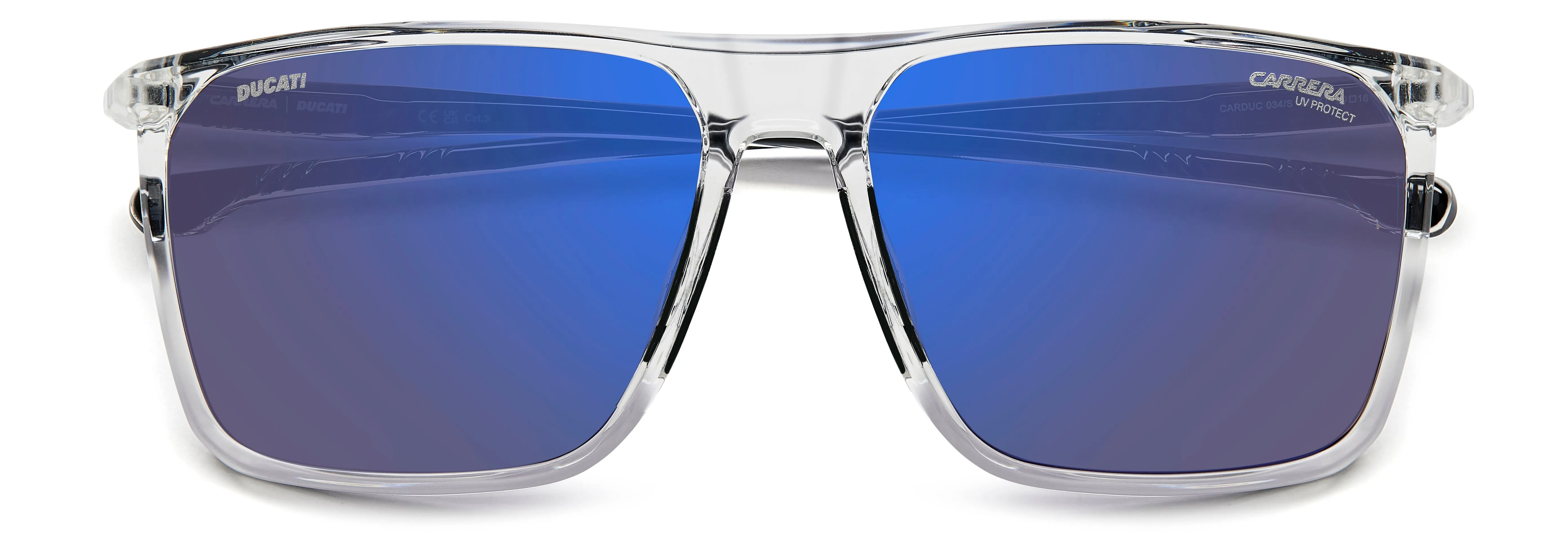 Carrera Ducati CARDUC 034/S 900/XT Occhiali da sole Polyamide Cristallo Blu Squadrata Specchiato - immagine 3