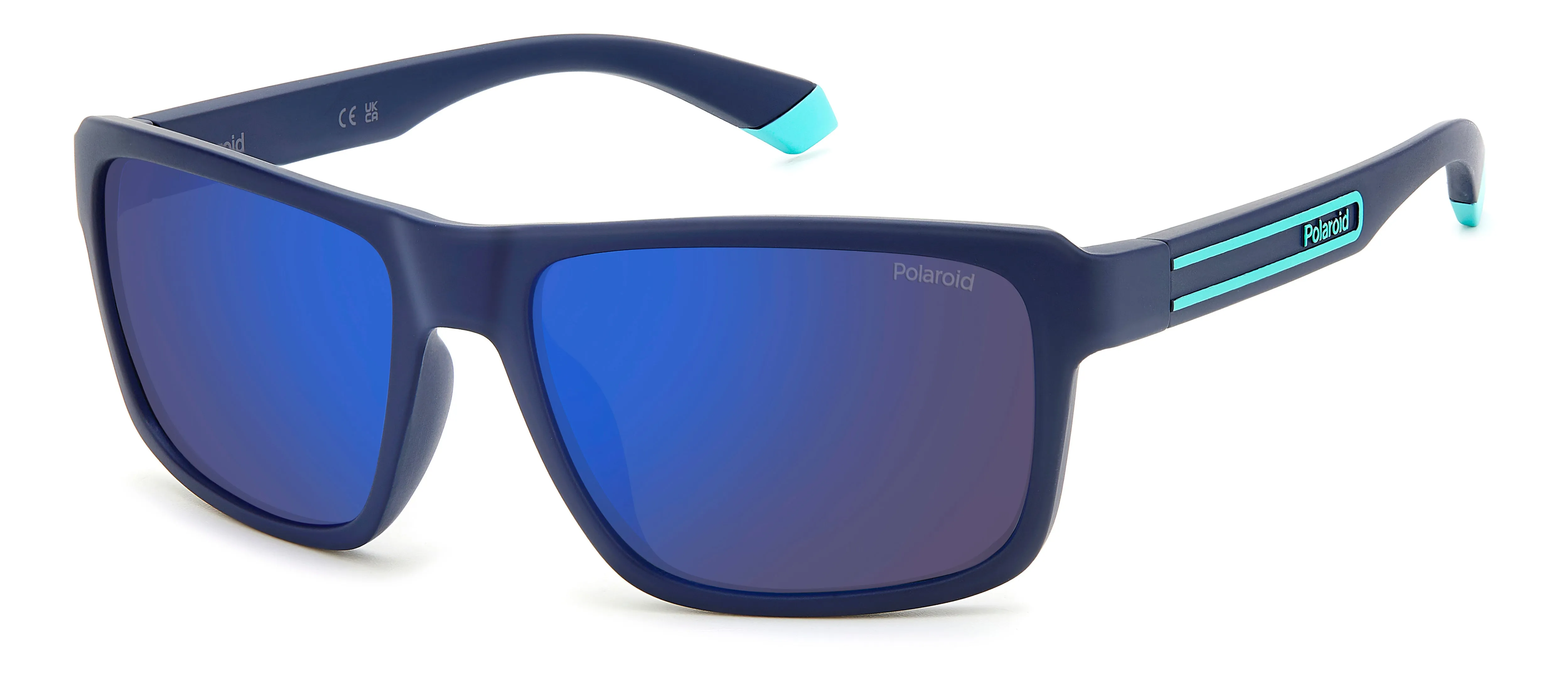 Polaroid PLD 2158/S FLL/5X Occhiali da sole Policarbonato Blu Blu Geometrica Polarizzata Specchiato - immagine 1